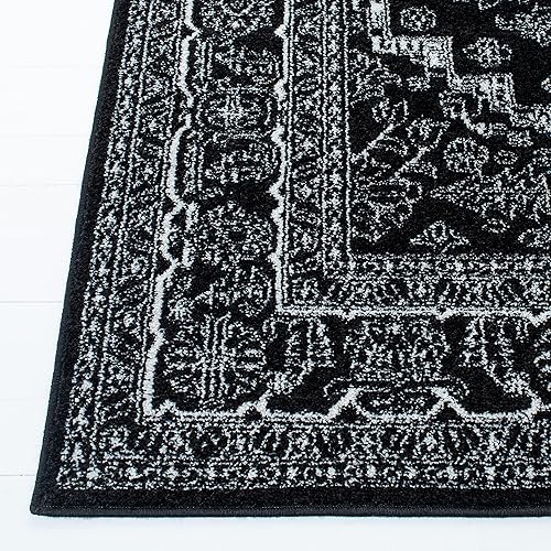 Miniatura 3 de Safavieh - Colección Adirondack, 9 pies x 12 pies, color negromarfil, ADR108Z, Medallón Oriental, alfombra de área para sala, comedor, habitación,