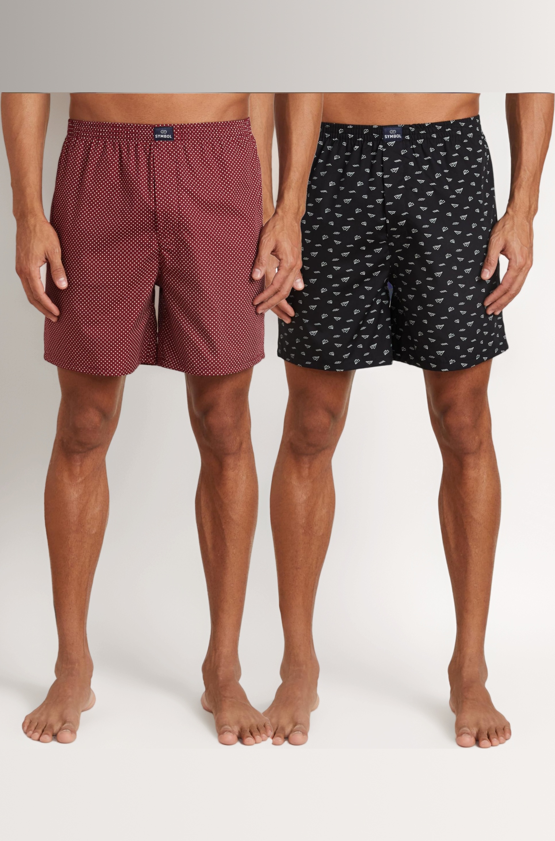 Men's Cotton Printed Boxer Shorts (Combo Pack of 2) Casual | Underwear | Half Pants | Short Pant - Regular Fit with Back Pocket