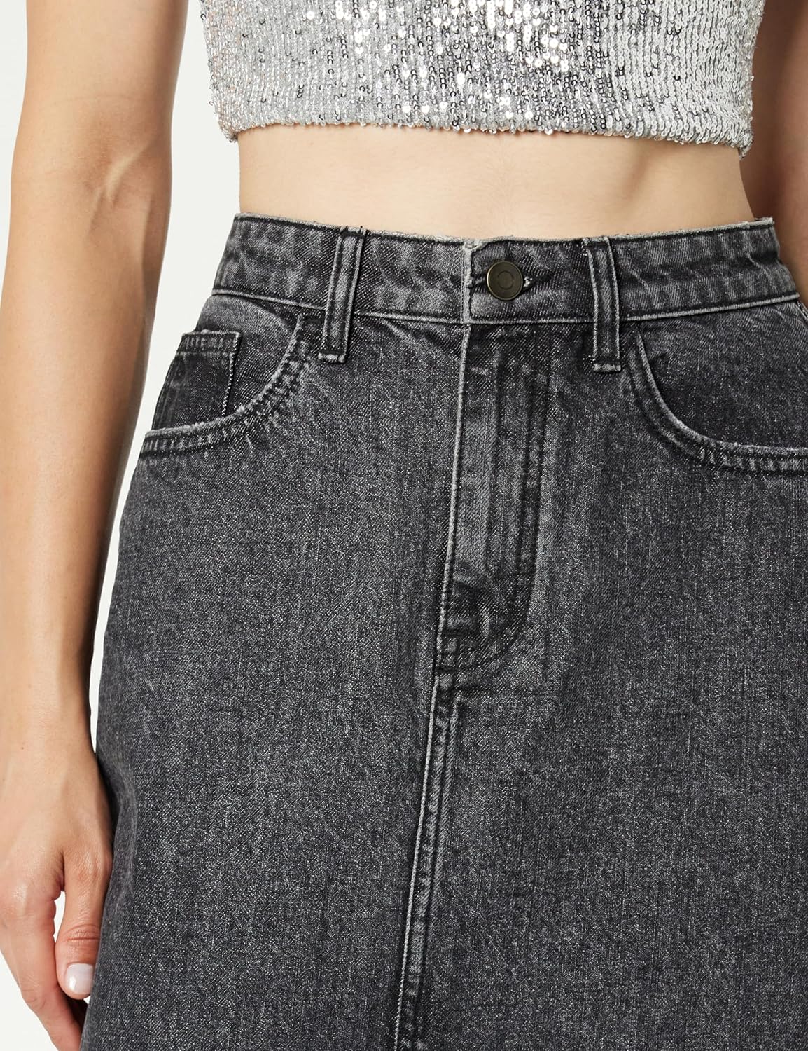 The Drop Women's Dixon Denim Column Skirt - Image 3