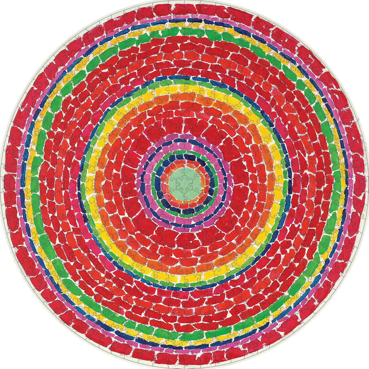 Pomegranate 500-Piece Circular Jigsaw Puzzle for Adults, Alma Thomas Springtime, Matte Finish, Snug Fit