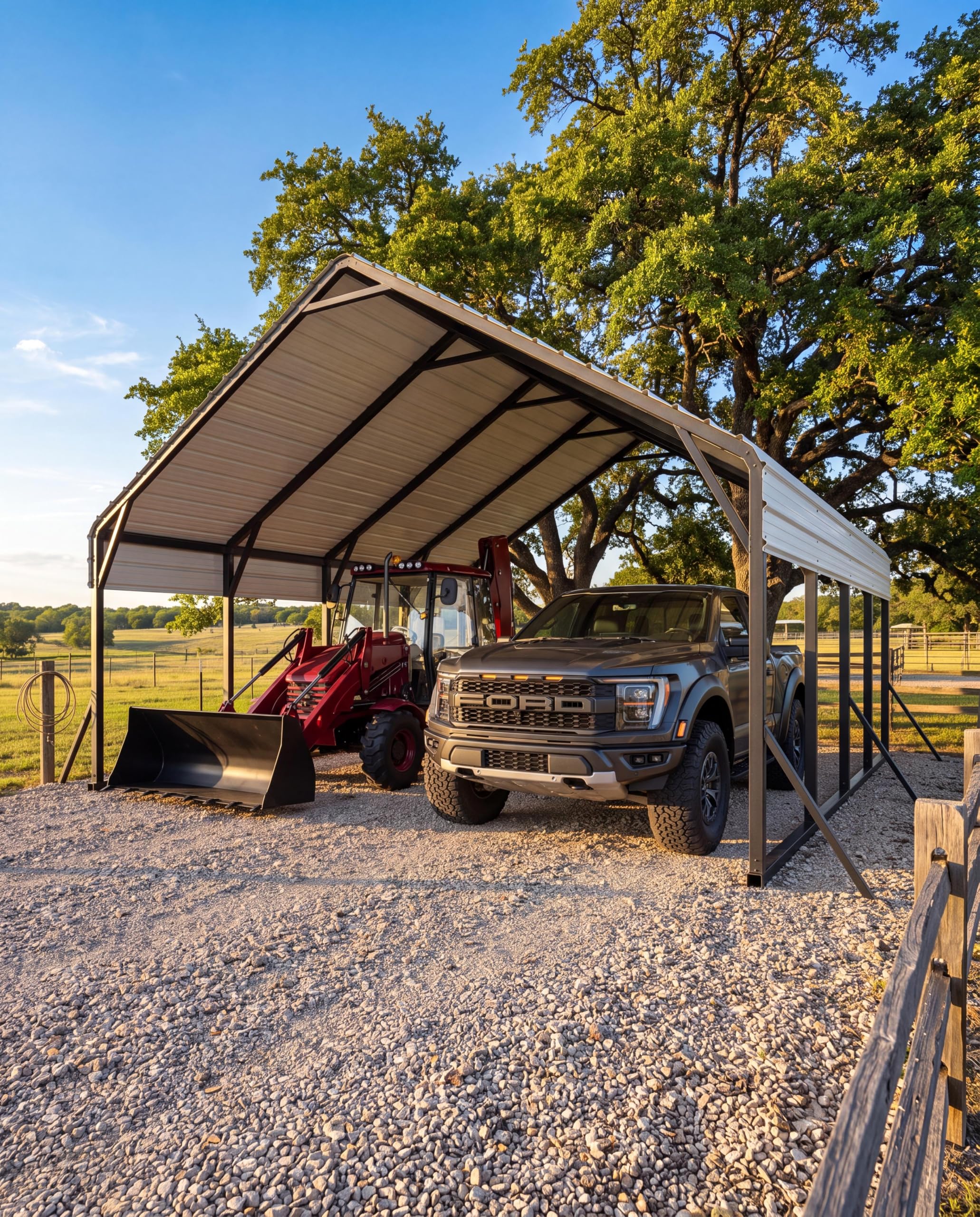 GarveeLife 20 ft x 20 ft Metal Carport