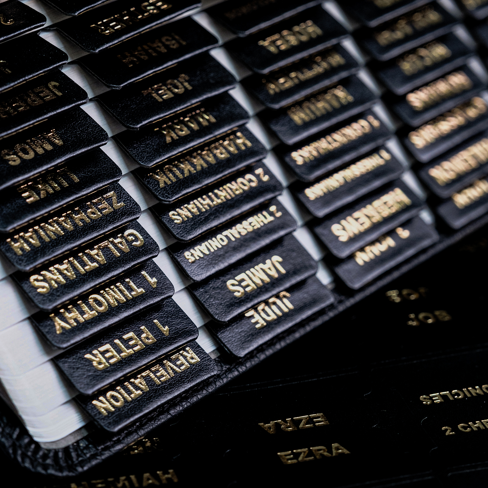 Gold Foil Bible Tabs - Minimalist Catholic Index Tabs With 80 Book + 20 Blank Tabs