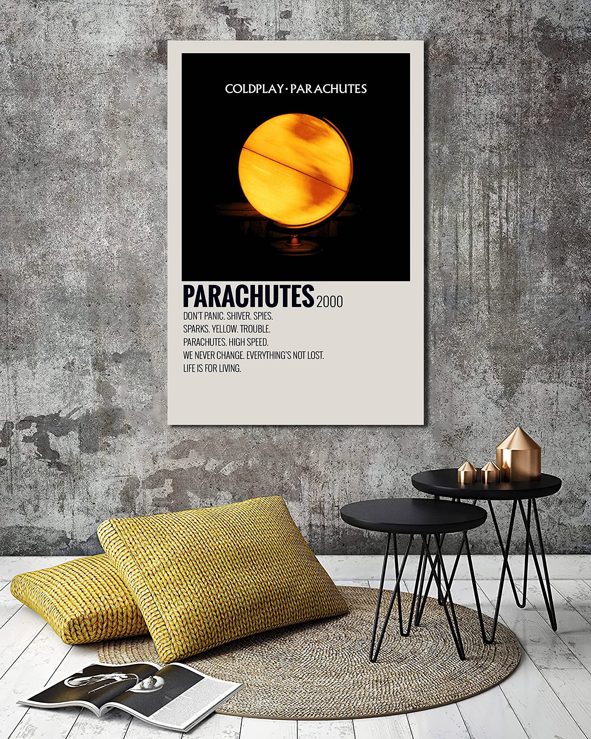 Amazon.co.jp: CINTUA コールドプレイポスター パラシュート アルバム