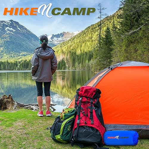 Miniatura 9 de SereneLife Colchoneta de dormir con almohada para acampar, colchoneta compacta con inflado rápido, ligero y resistente al desgarro, colchón de aire