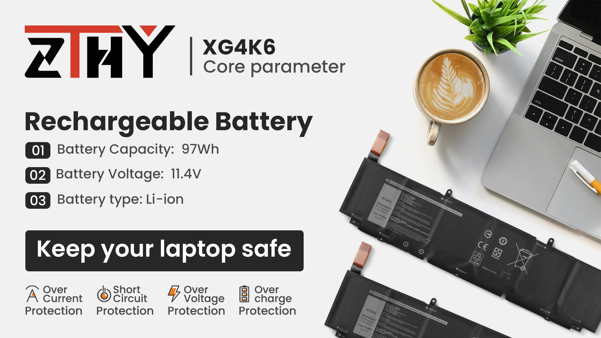 Amazon.com: XG4K6 Battery Replacement for Dell XPS 17 9700 9710