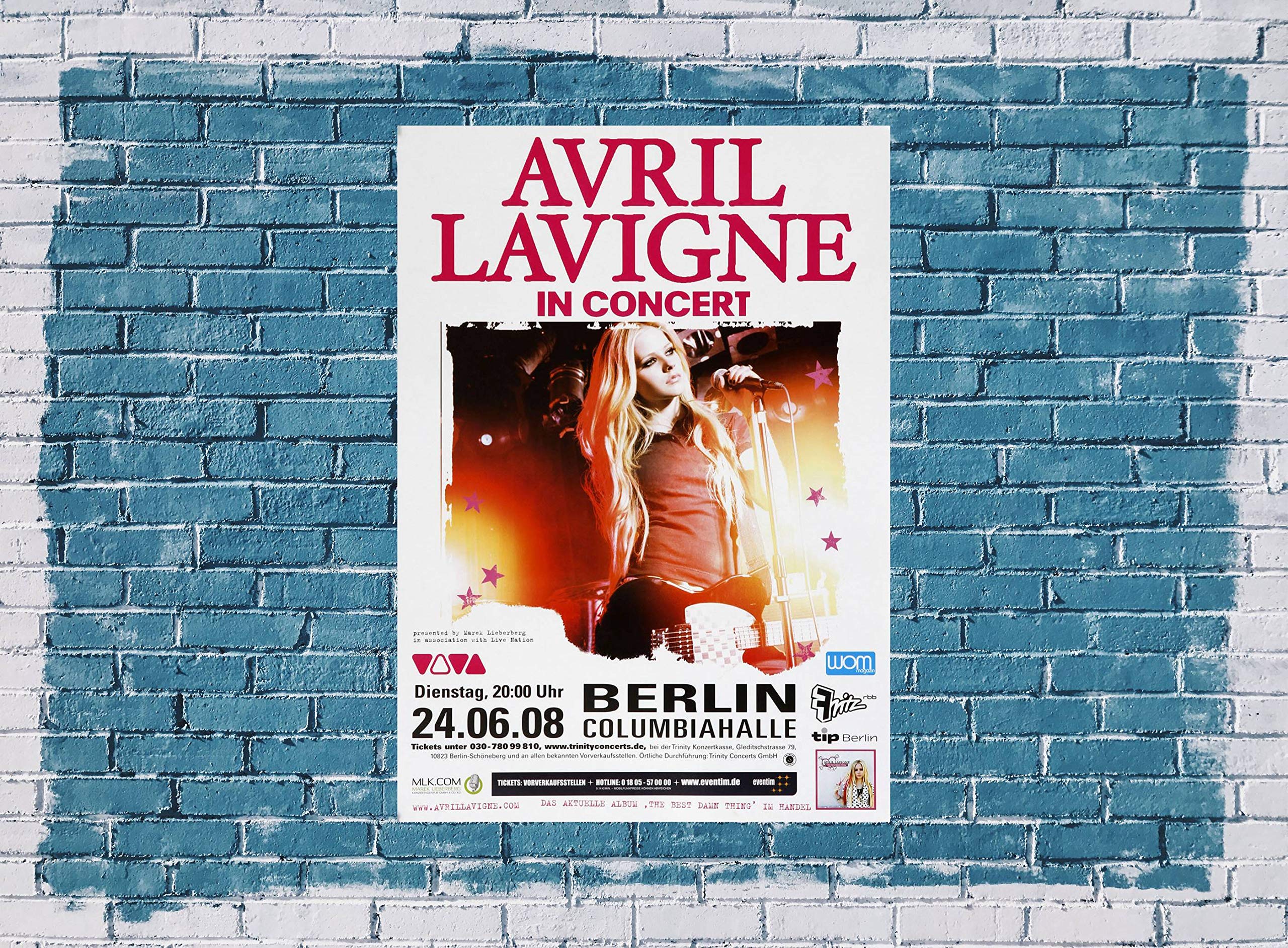 Avril Lavigne - What The Hell, Berlin 2008 » Konzertplakat/Premium Poster | Live Konzert Veranstaltung | DIN A1 «