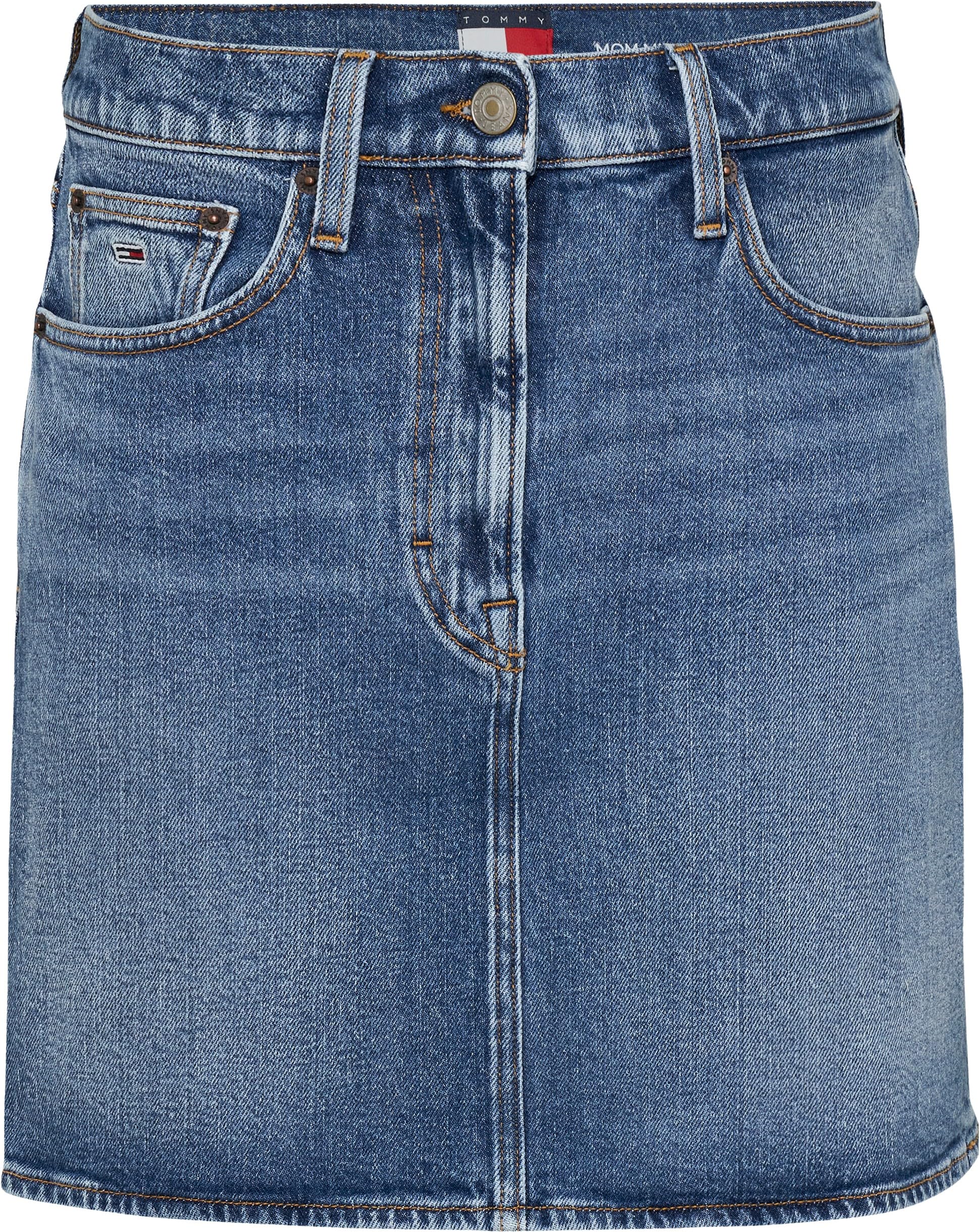 Tommy Jeans Damen Mom Skirt Bi0134 Dw0dw20136 Gerader Rock