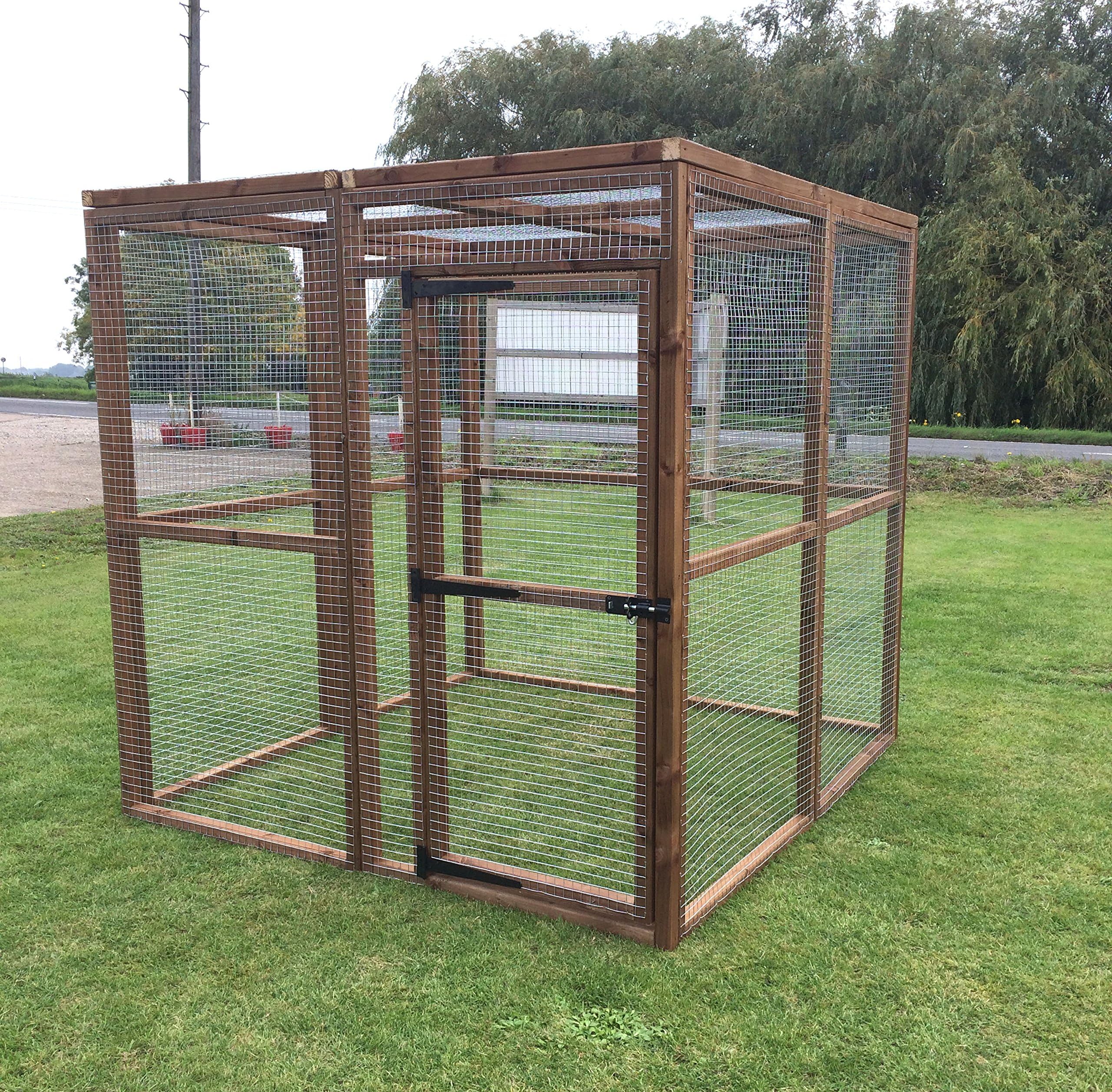 Strong Outdoor Animal Run 6FT 16G Dog Cat Chicken (Mesh Roof)