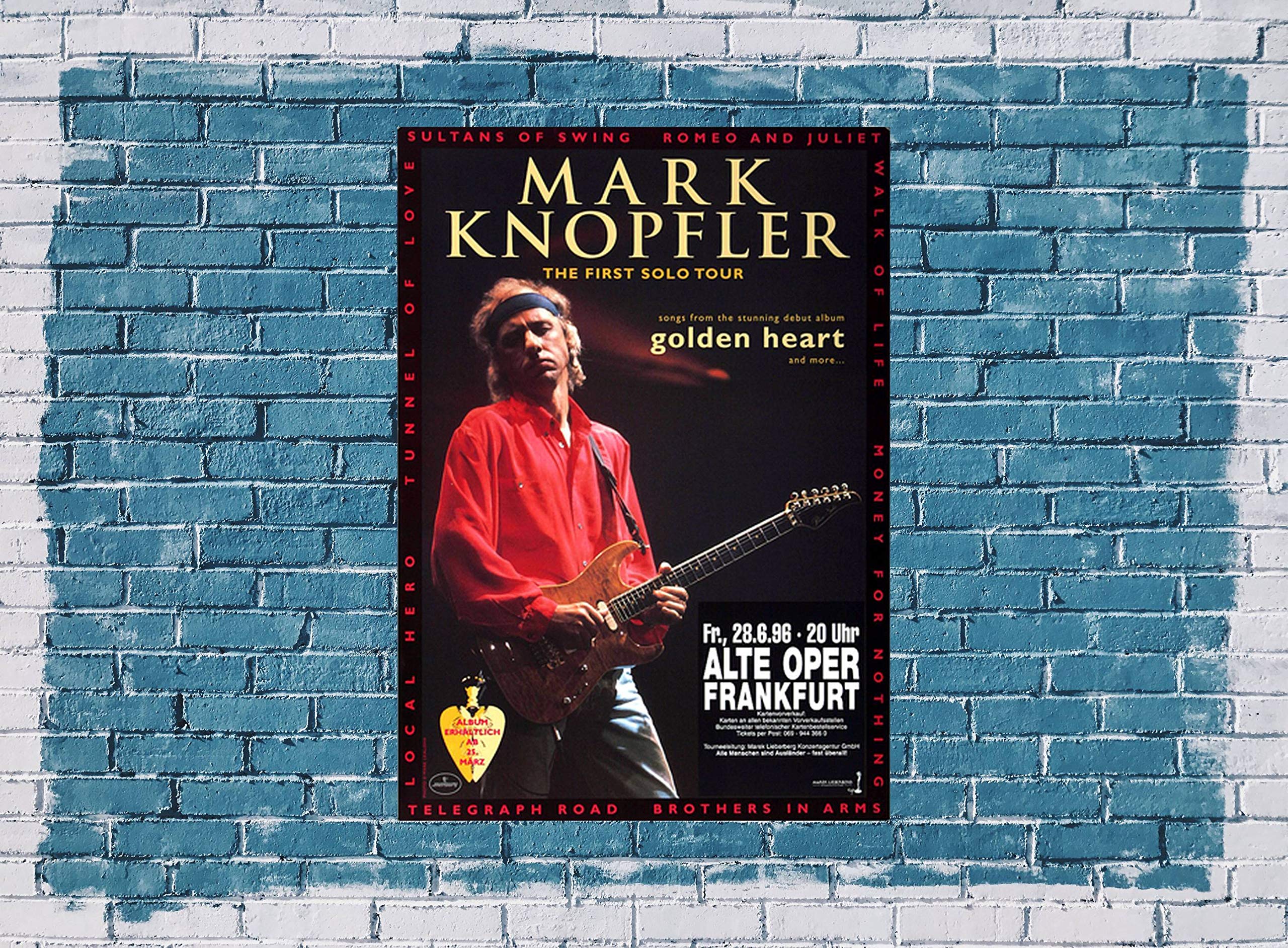 Mark Knopfler - Golden Heart, Frankfurt 1996 » Konzertplakat/Premium Poster | Live Konzert Veranstaltung | DIN A1 «