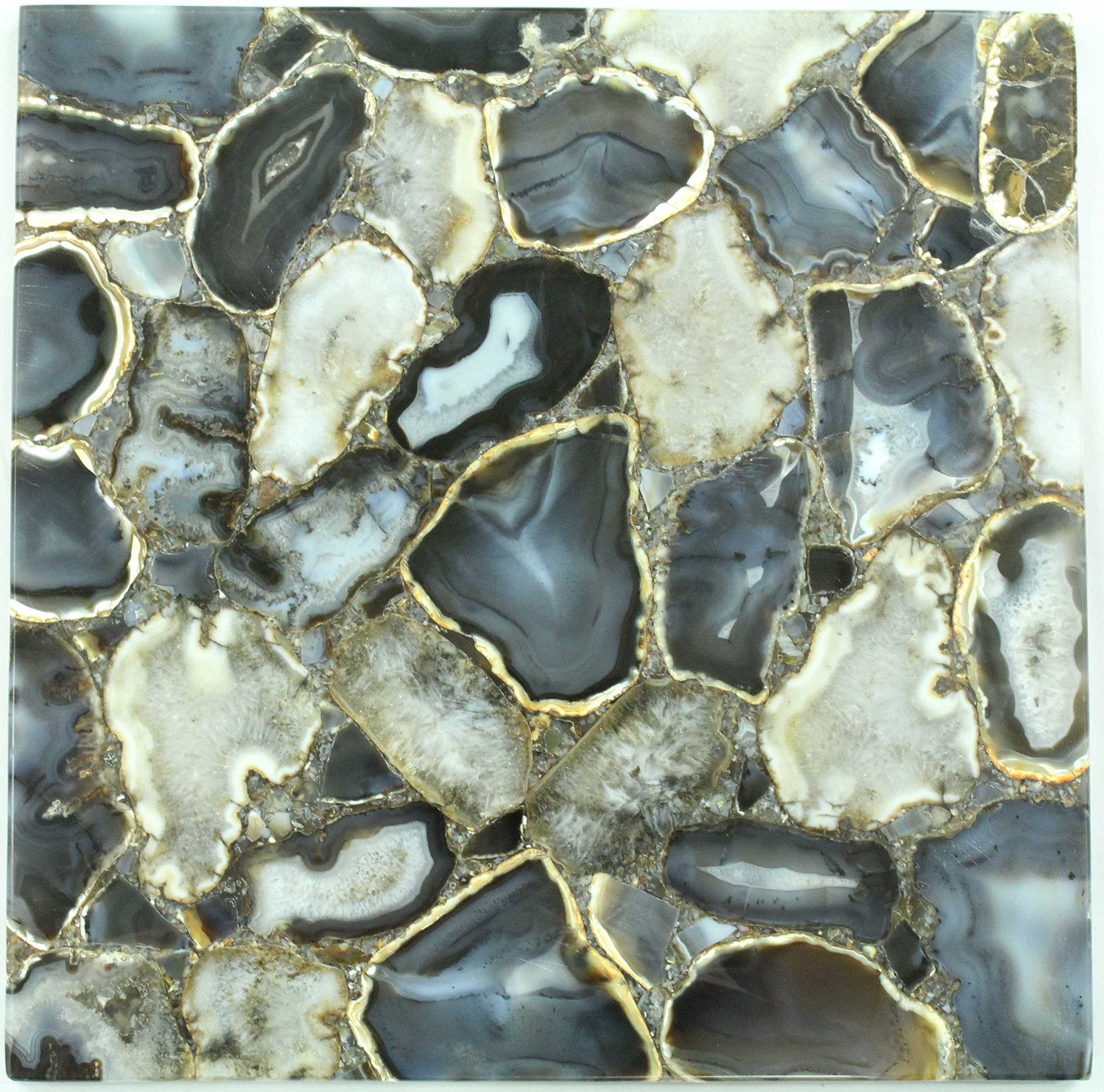 Rajasthan gems Table basse faite à la main en pierre semi-précieuse, table d'appoint, pierre d'agate naturelle.