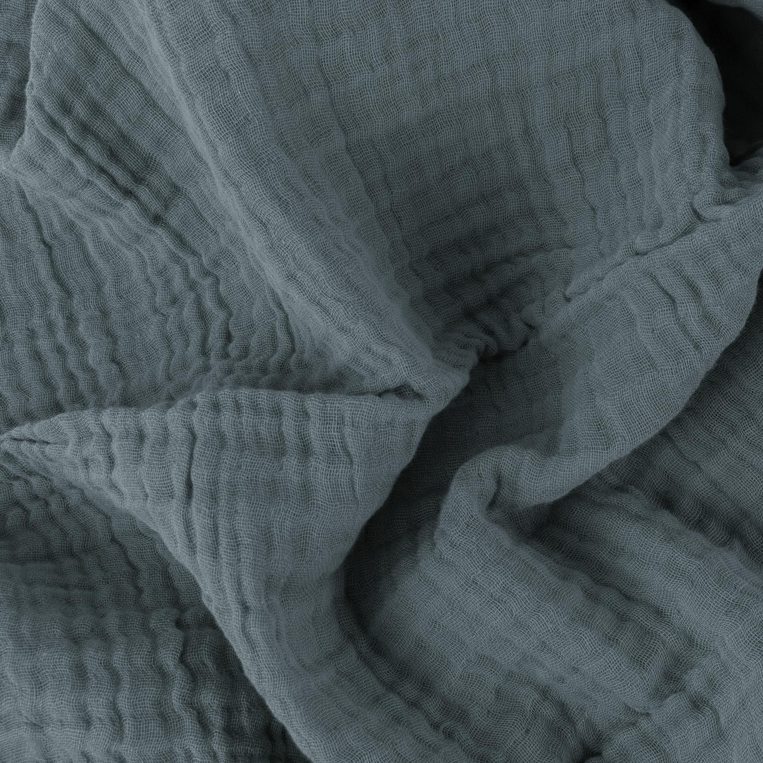 Yard furn Lark Cotton Muslin Throw - Soft Crinkle Texture Blanket (Dusk - 130x180cm) - Image 4