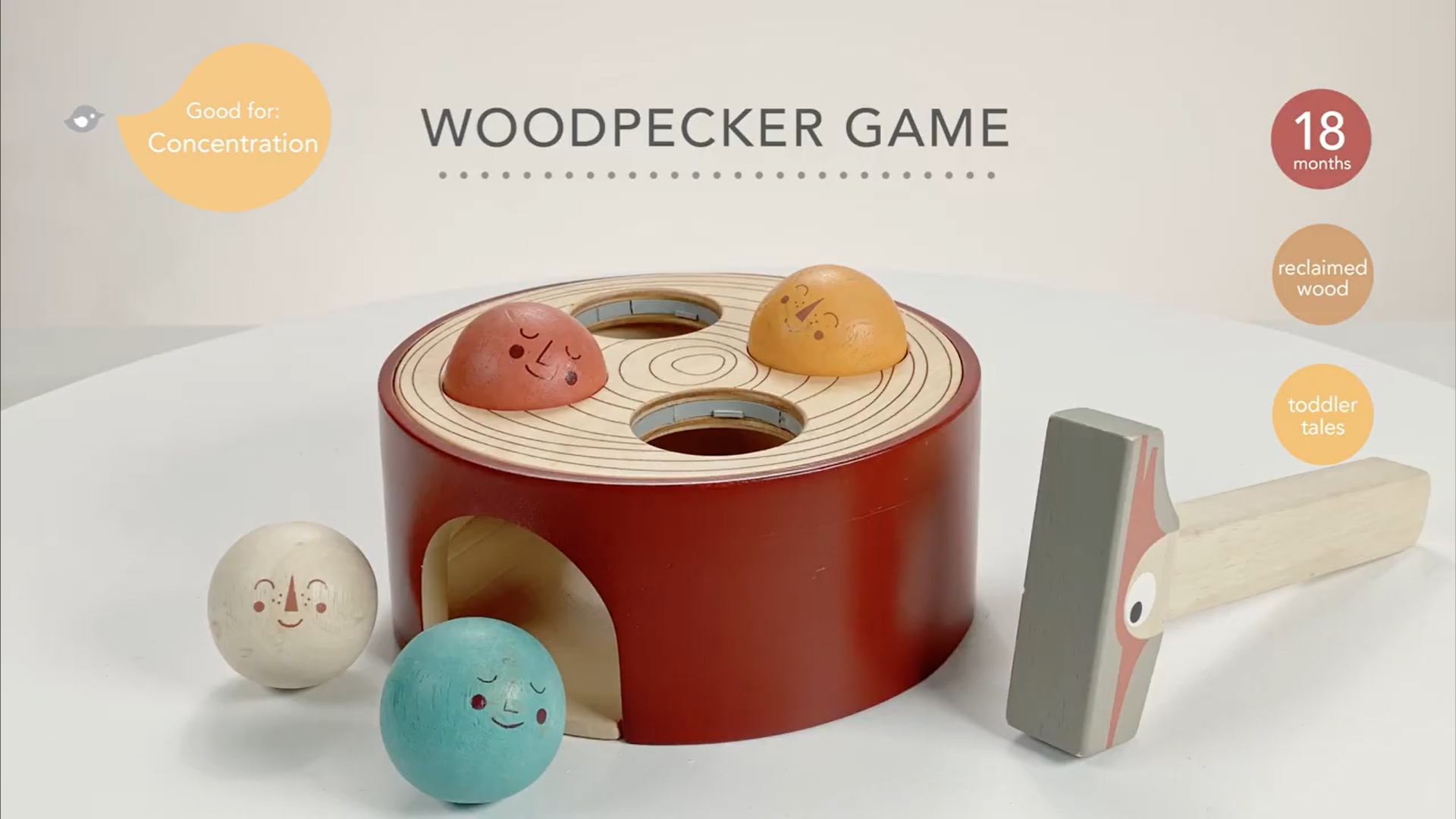 Amazon.com: Tender Leaf Toys - Woodpecker Game - Hammering