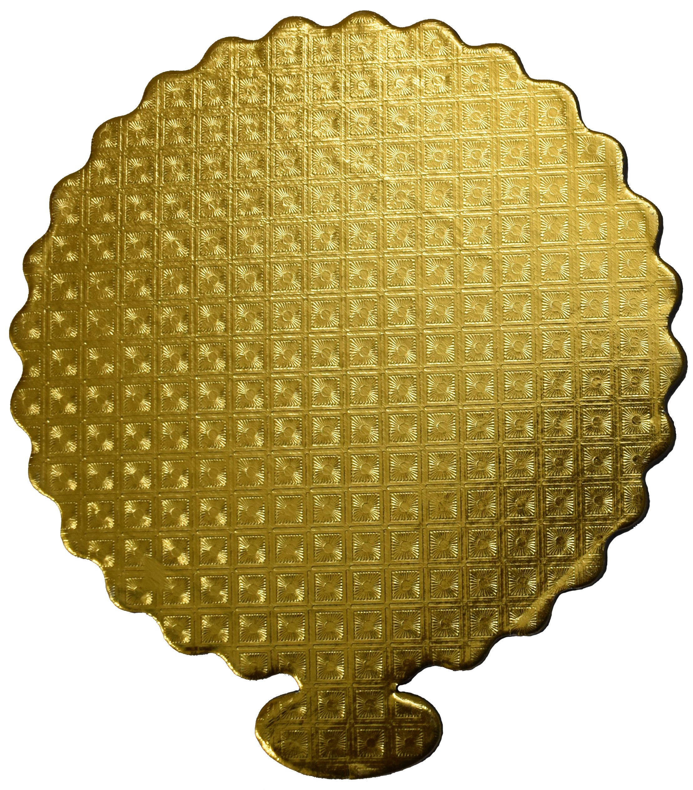 Bungbee Cake Base Cardboard 6 inch Round Floral Golden Plate with Handle, Pastry Base, Cake Making Accessories, Cake Baking Tool - Ultimate Build - Set of 8