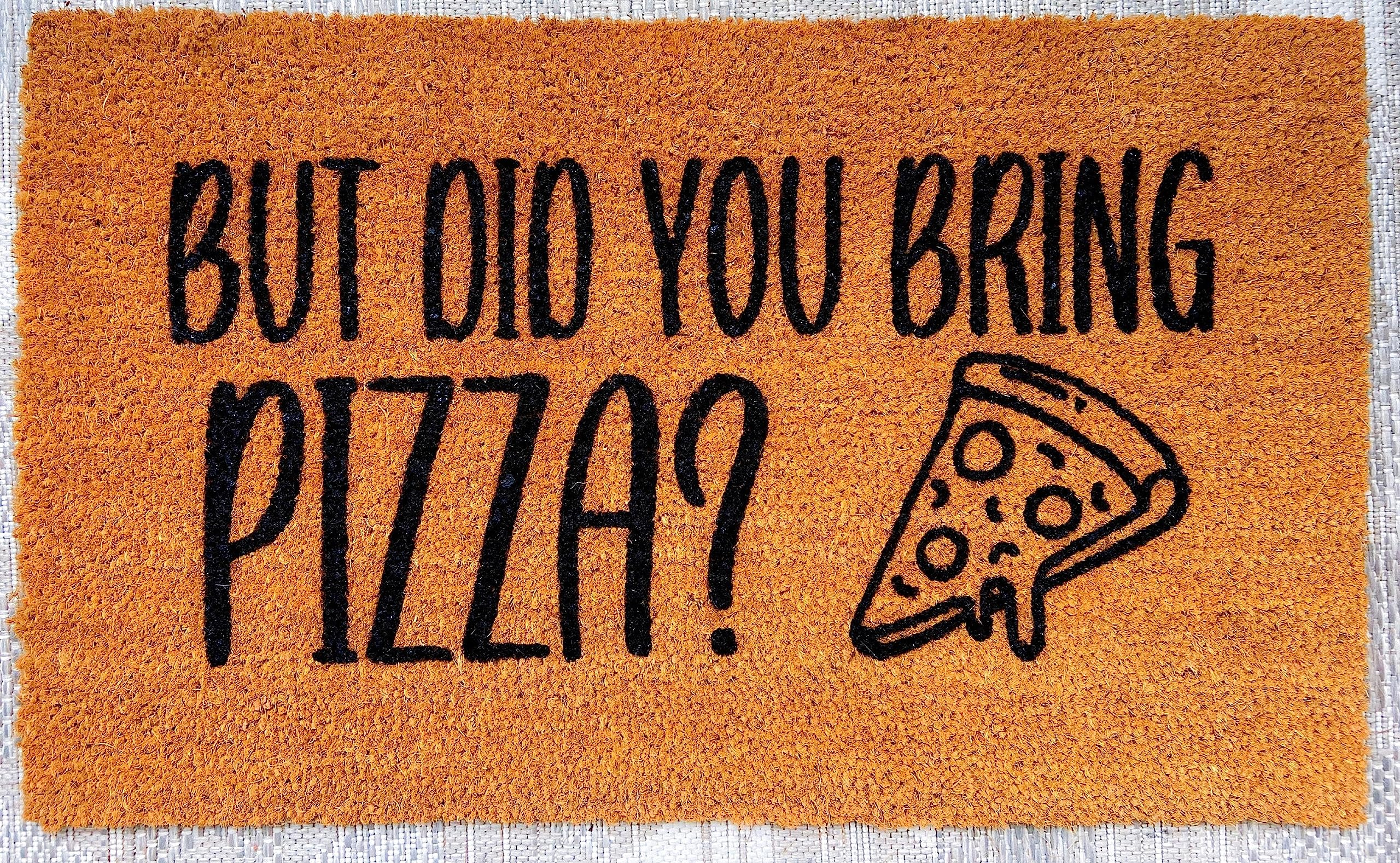 Pizza Doormat with Non-Slip Rubber Flannel Floor Mat,Welcome Mat,Doormats Decor,Housewarming Gift 30X18 Inch — image 1
