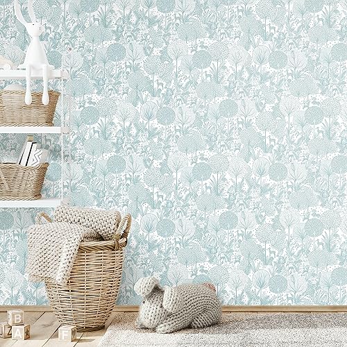 Miniatura 1 de RoomMates RMK12074RL - Papel pintado para guardería de los amigos del bosque verde