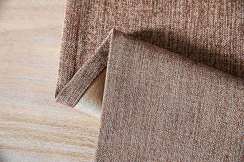 Miniatura 7 de Camino de mesa estilo arpillera de 90 pulgadas de largo, camino de mesa auxiliar de tejido rústico marrón para uso diario, 14 x 90 pulgadas, marrón