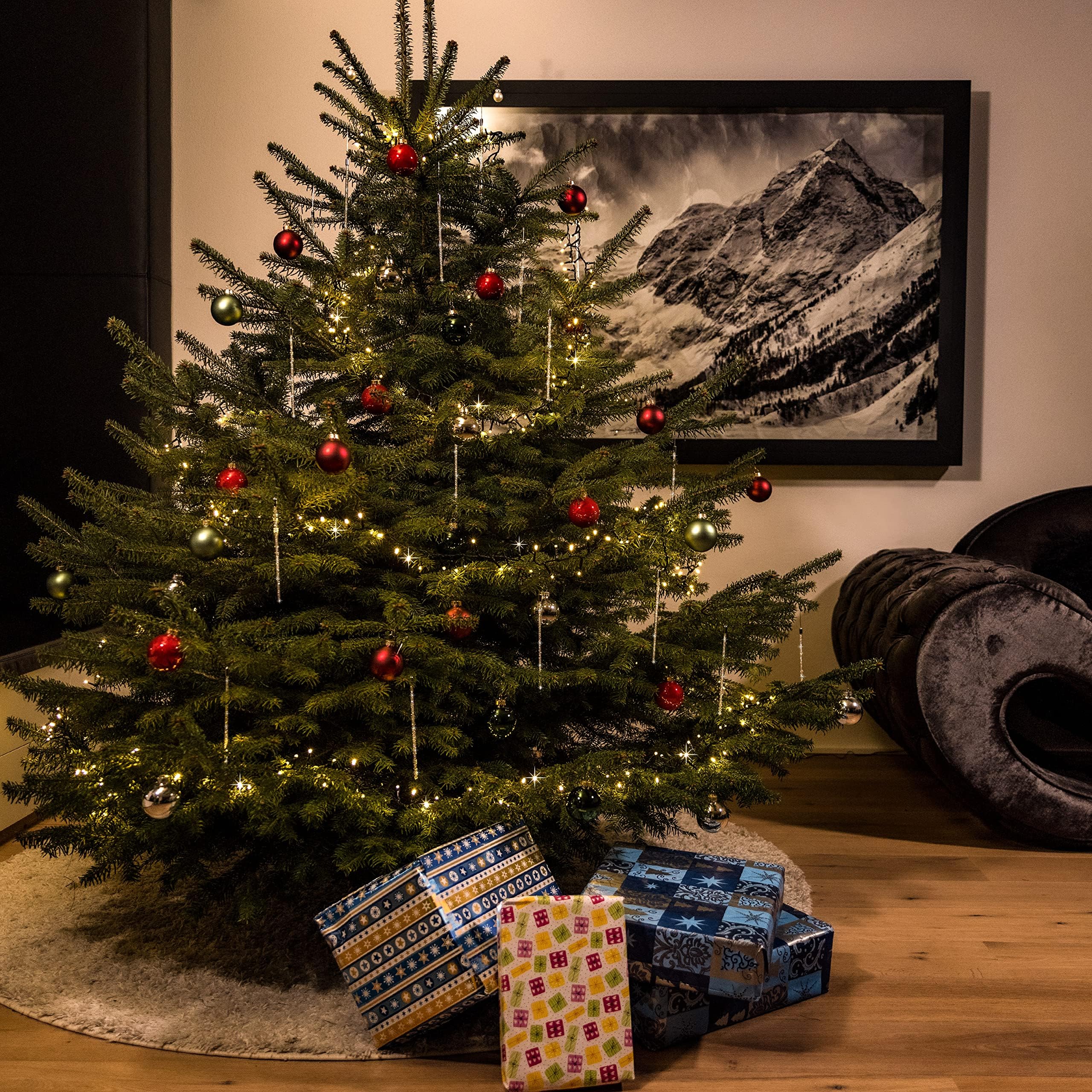 3 Christl Glas-Wunderkerzen veredelt mit Swarovski Kristallen, edler Christbaumschmuck, funkelnder Weihnachtsbaumschmuck als Dekoration (3 Stück)