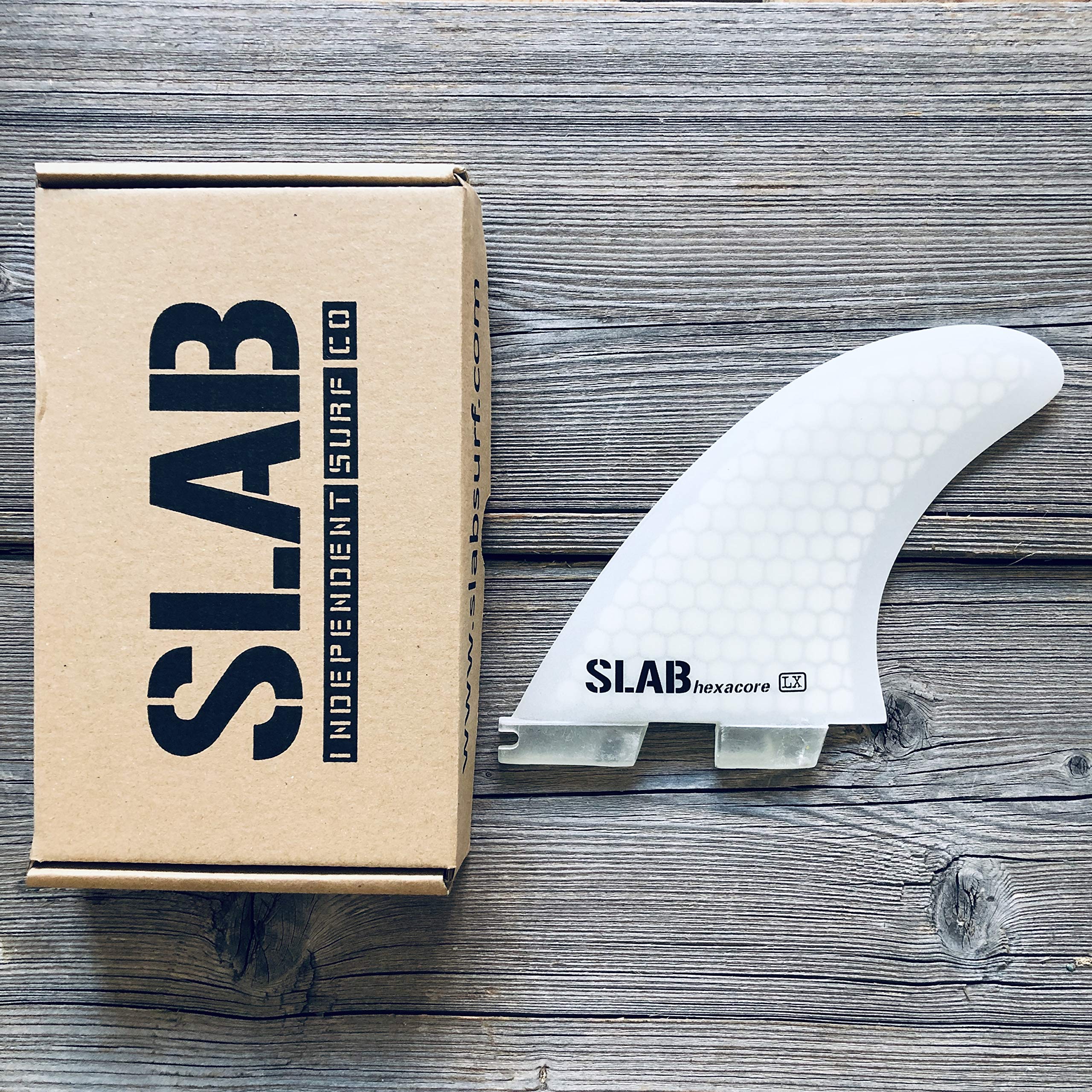 Slab-Surf Fins Thruster hexacore Full White Talla L 2 tabs Clic