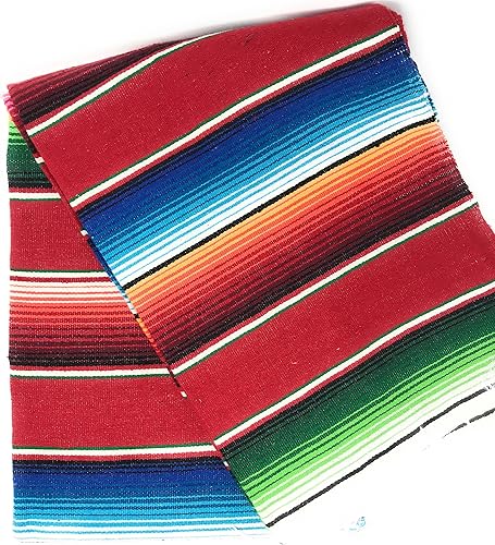 Auténtica manta de sarape mexicana de gran tamaño (7' x 5' sarape)