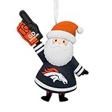 Hallmark NFL Denver Broncos Santa Fan Christmas Ornament, Gifts for Sports Fans