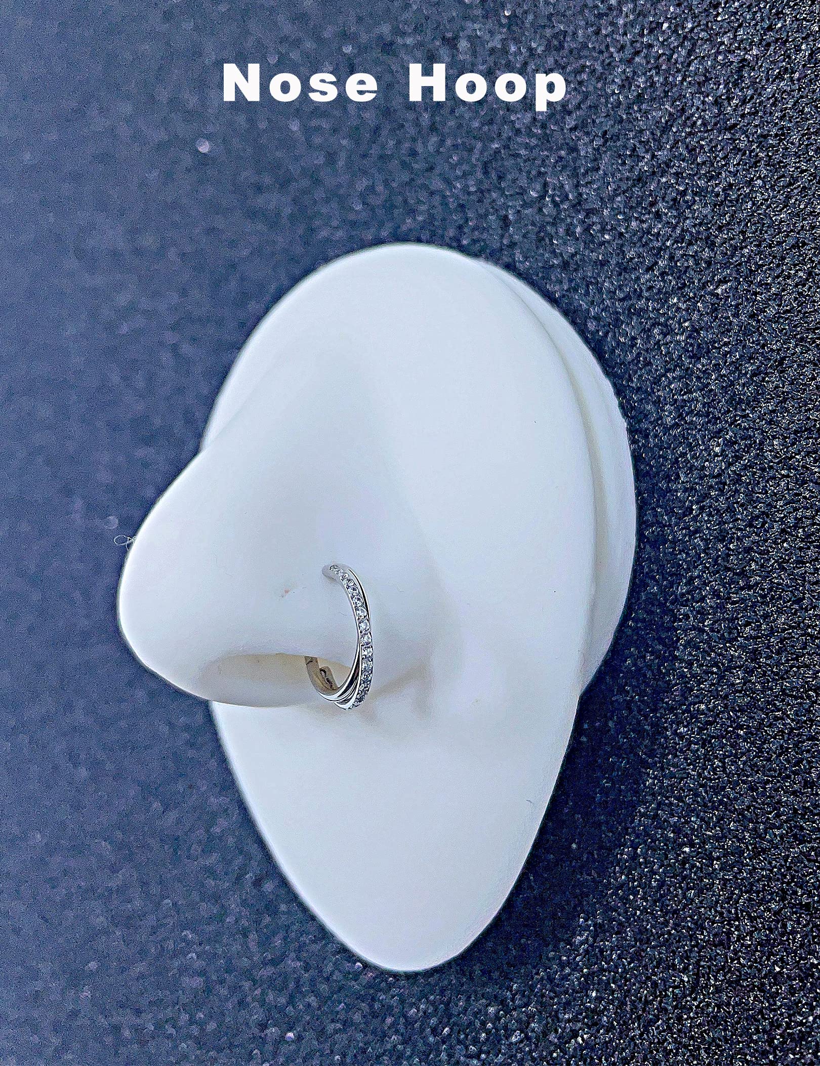 20G 18G 16G Klare CZ Nasenringe Hoop 316L Chirurgenstahl Knorpelohrringe Hoop 5-12mm Piercingschmuck Daith Helix Rook Tragus Piercingschmuck Edelstahlohrring Silber Conch Piercingschmuck