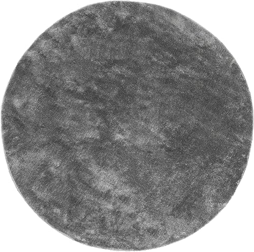 Miniatura 5 de nuLOOM Alfombra redonda de felpa superior de 6 pies, lavable a máquina, antideslizante, suave y esponjosa, para sala de estar, dormitorio,