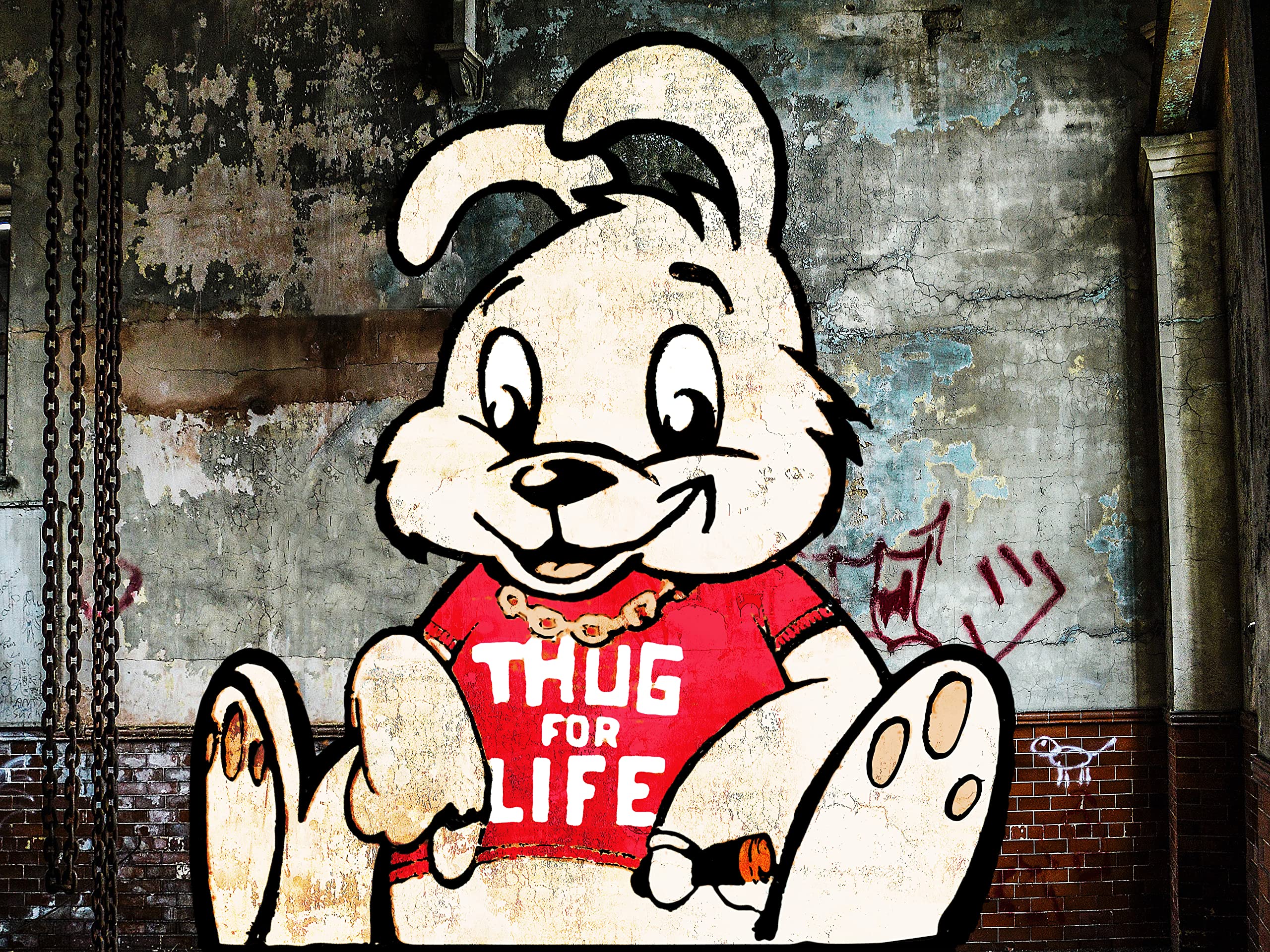 Puzzle – Urban Art Graffiti: Banksy Thug Life for Life Bunny