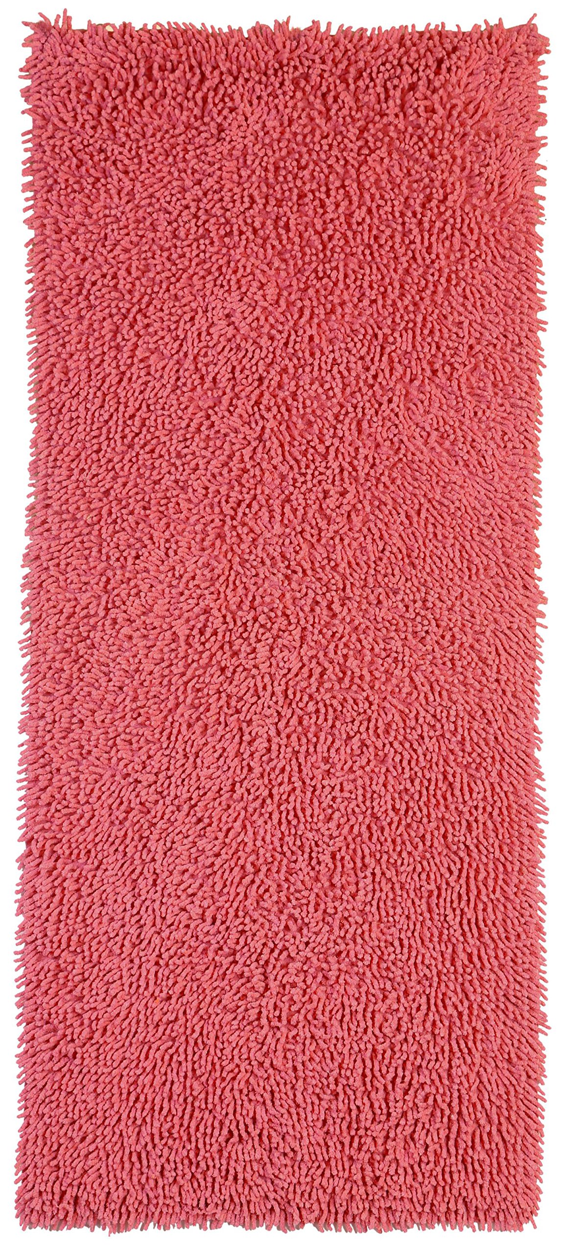 Pink 2x5' Shagadelic Chenille Twist Rug Runner- Shag