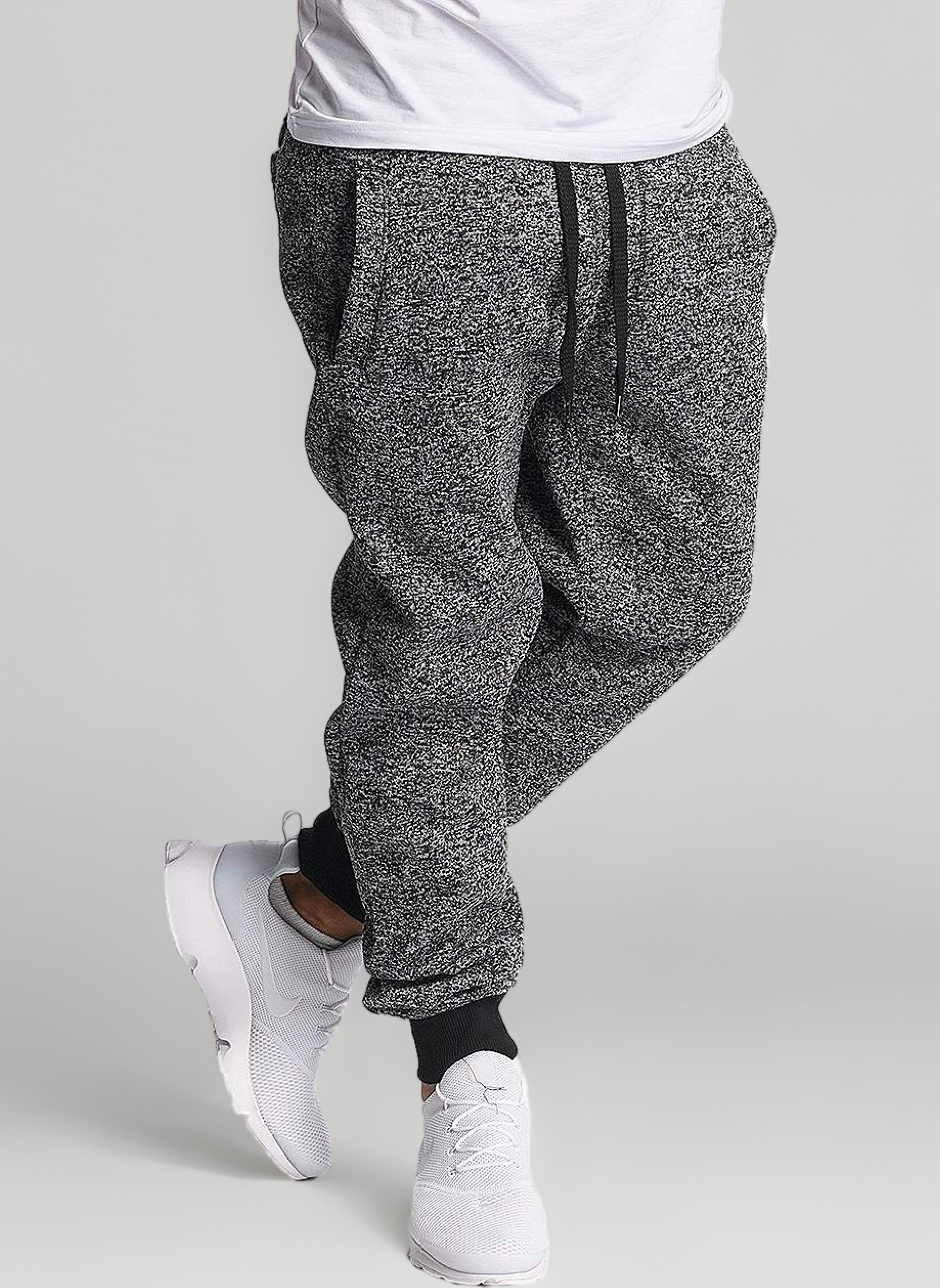 Southpole Men's Basic Marled Fleece Jogger Sweatpants