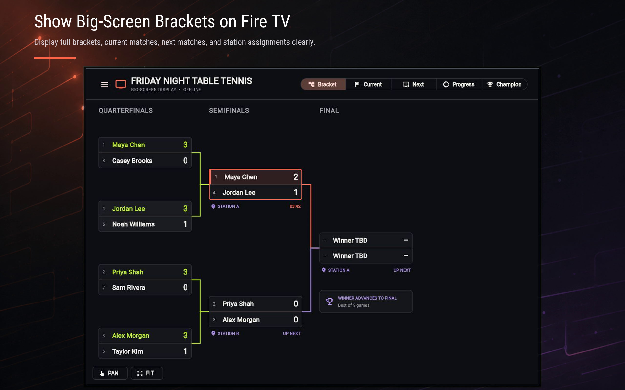Tournament Bracket Match Display Pro 2026 for Fire TV Tablet - App on ...