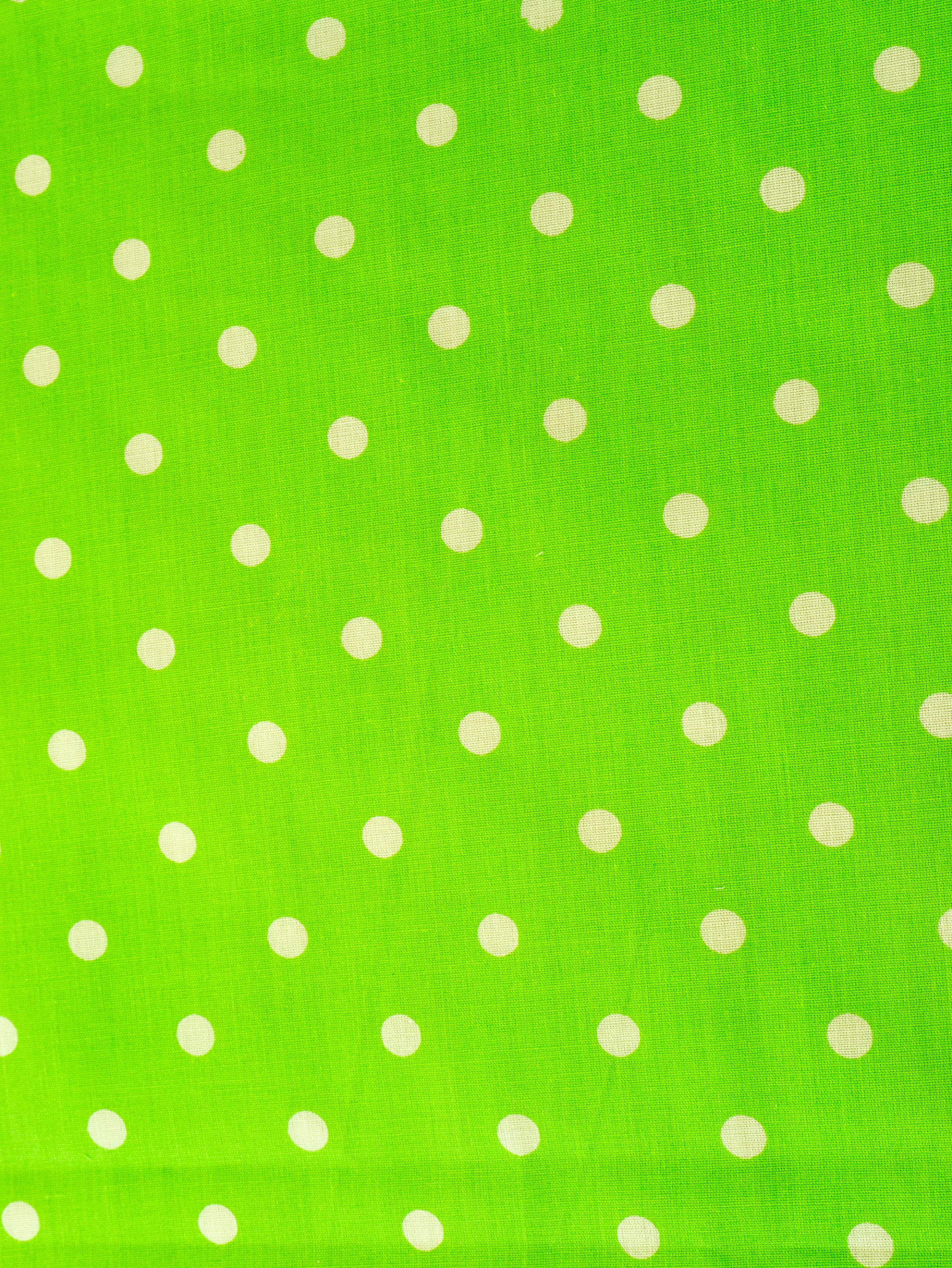 Discount Fabrics Ltd Green Polka Dot Spot Polycotton Fabric By The Meter 44” Inch 112Cm Wide