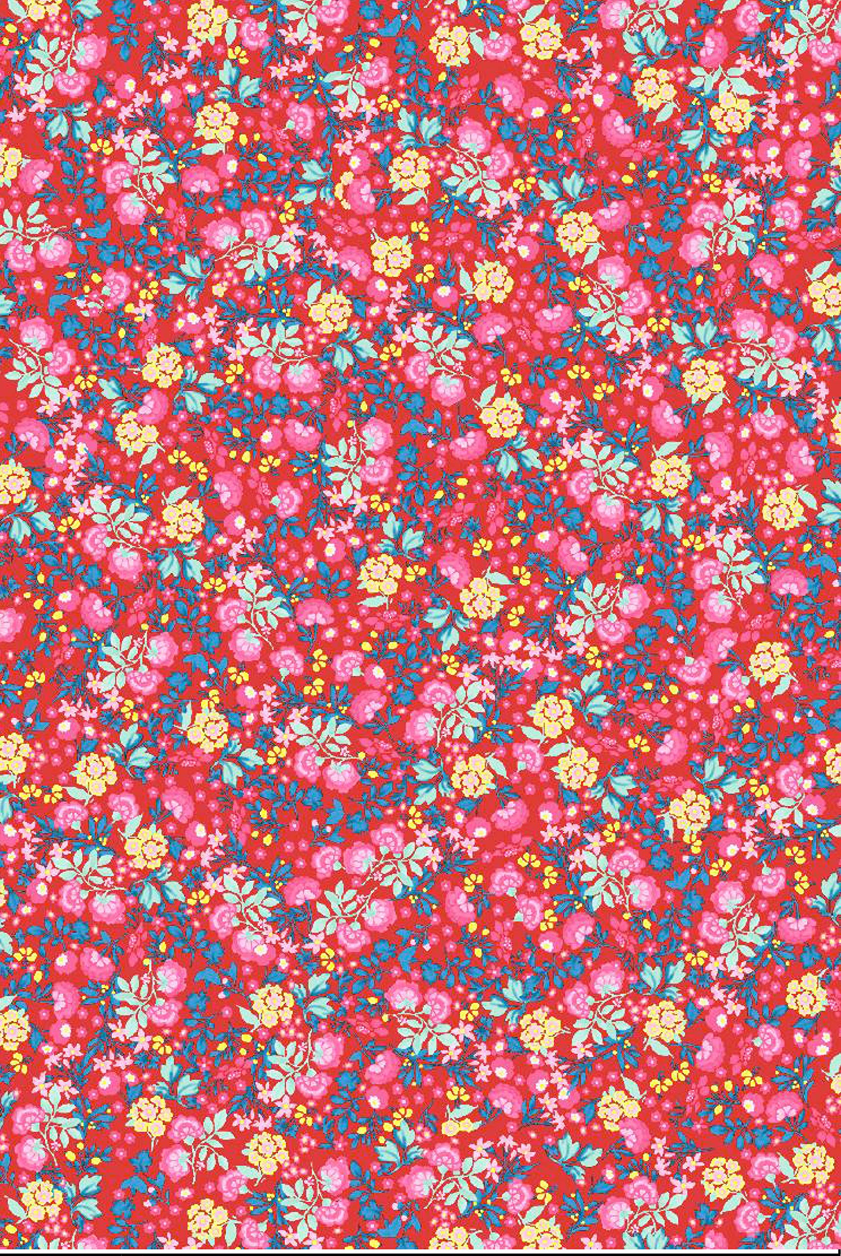 Décopatch - Ref FDA751O - Bright Pink Floral Pattern Paper Pack - Each Sheet 30 x 40cm, Pack of 20 Paper Sheets - Best Used With Décopach Glue & Varnish, Pink