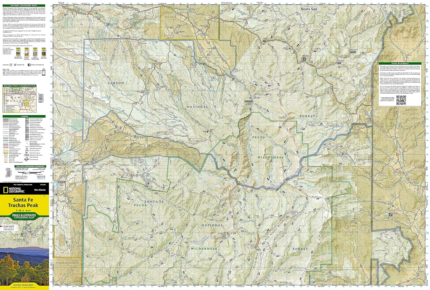 Santa Fe, Truchas Peak Map (National Geographic Trails Illustrated Map, 731)