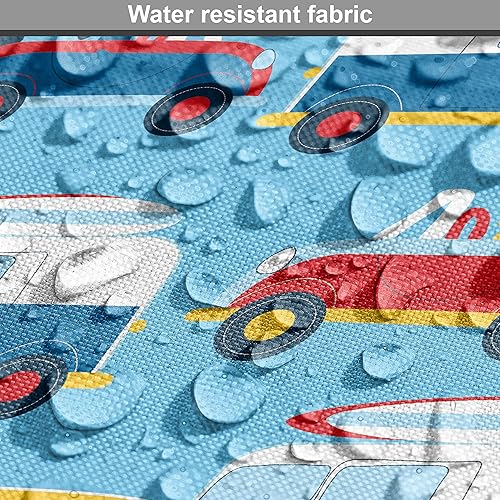 Miniatura 108 de Ambesonne The Yard - Tela de hibisco de flores tropicales en tonos de la vida real, tela decorativa para tapicería, cestas de almacenamiento