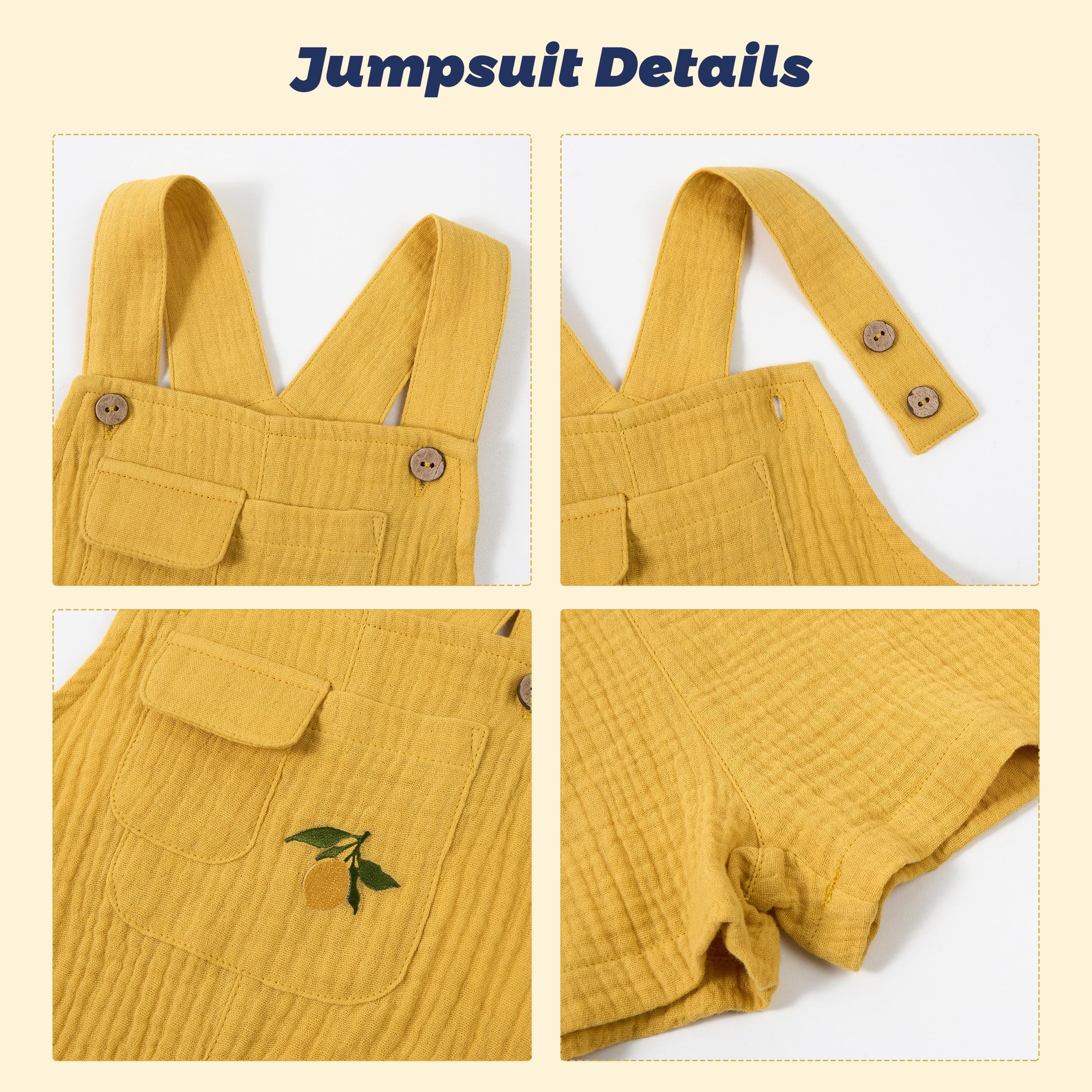 Volunboy 2tlg Babykleidung Set, Sommer Kleidung Outfit Kurze Latzhose/Overalls & Gestreiftem T-Shirt für Baby/Kleinkind
