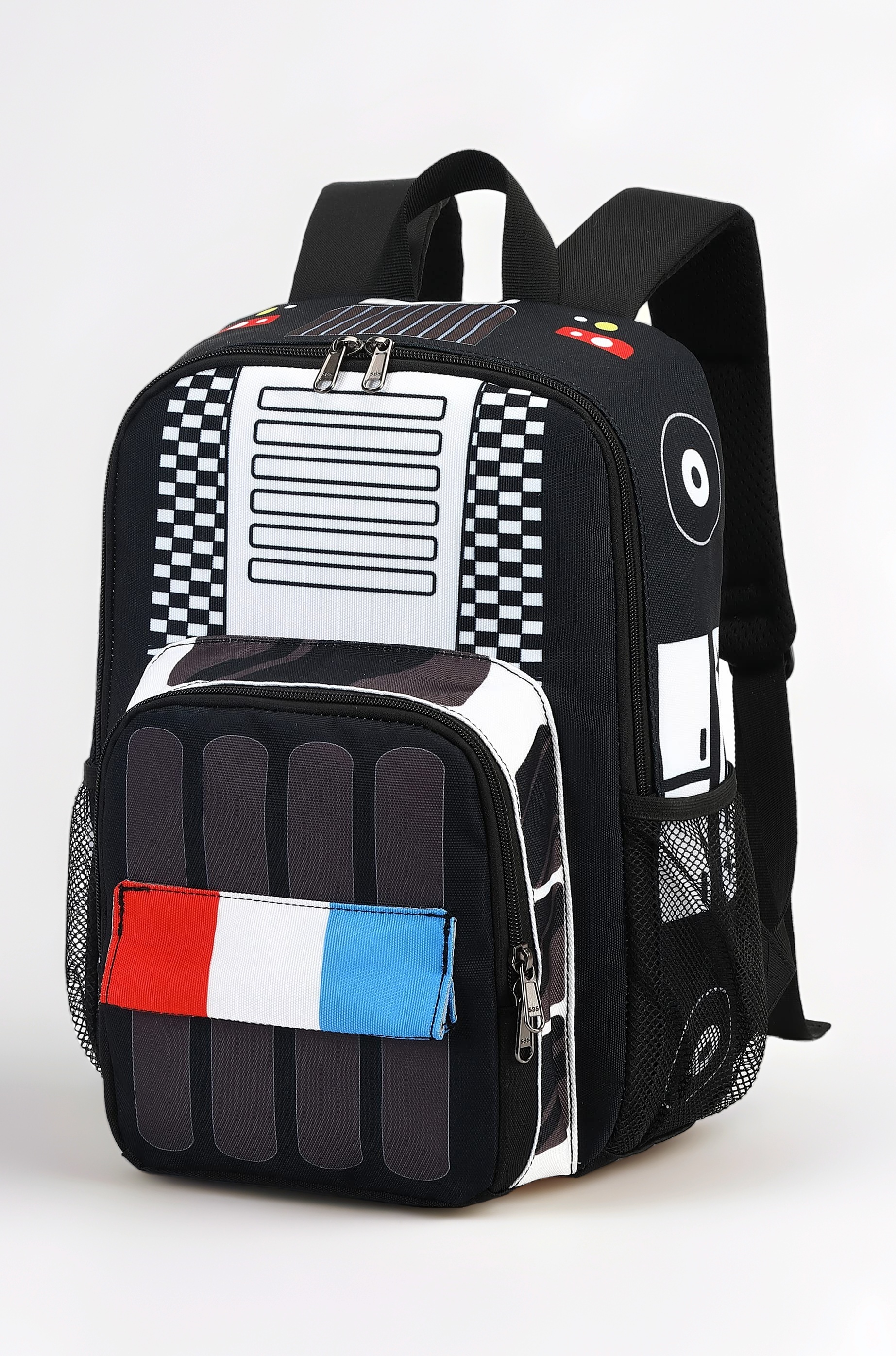 Toddler Kids Backpack for Boys Girls Dinosaur Preschool Kindergarten School Backpack Bookbag School Bag with Chest Strap, Police Car Black, Small, Kids Backpack