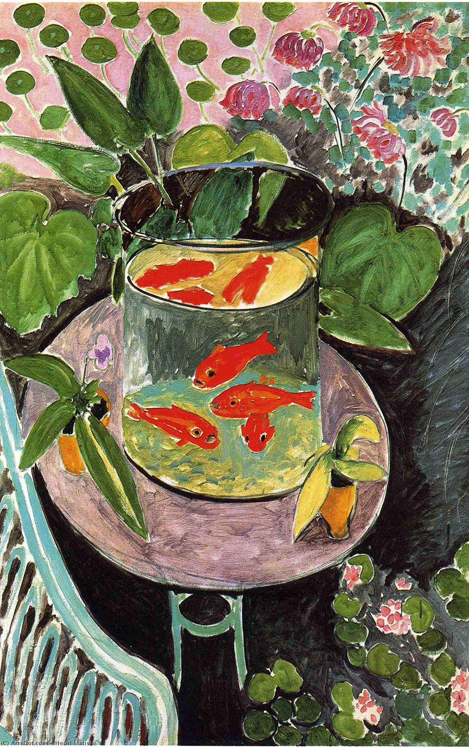 他の方発送×Henri Matisse 【gold fish】高精細刷特別額装品 The Goldfish by Matisse Henri Matisse Painting (12 x 16