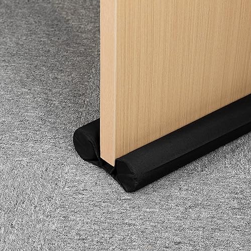 Miniatura 7 de Tope para puerta, bloqueador de corrientes de aire frío para debajo de la puerta, tamaño ajustable de 32 a 36 pulgadas, reduce el ruido, brisa y