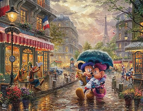Miniatura 6 de Ceaco - Paquete múltiple 4 en 1 - Thomas Kinkade - Disney - Mickey y Minnie - (4) rompecabezas de 500 piezas