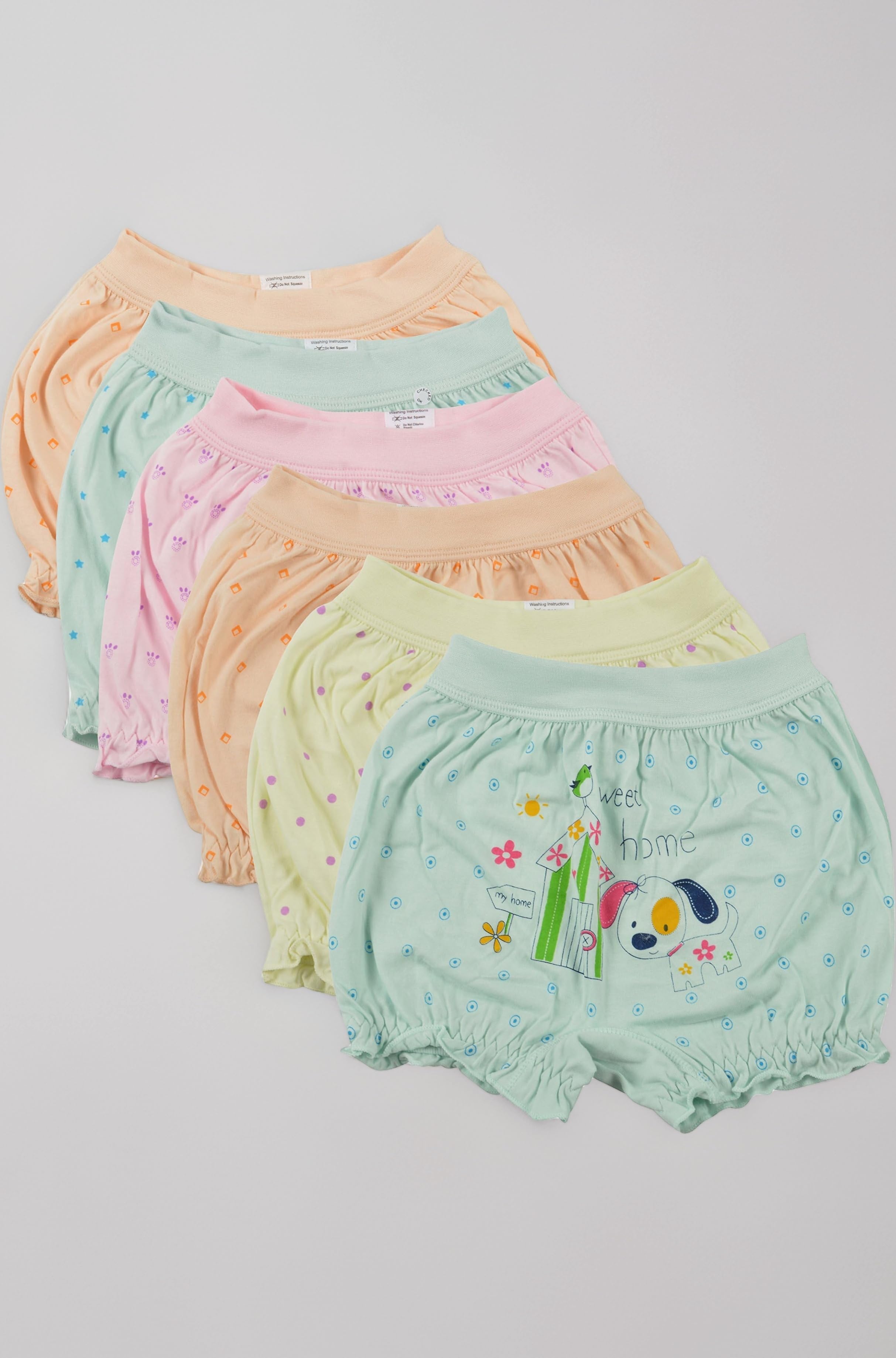 - Unisex Bloomers Pack of 6 | 100% Cotton | Ultra Soft Breathable Innerwear | Skin Friendly, Tagless Comfort | Ideal for School