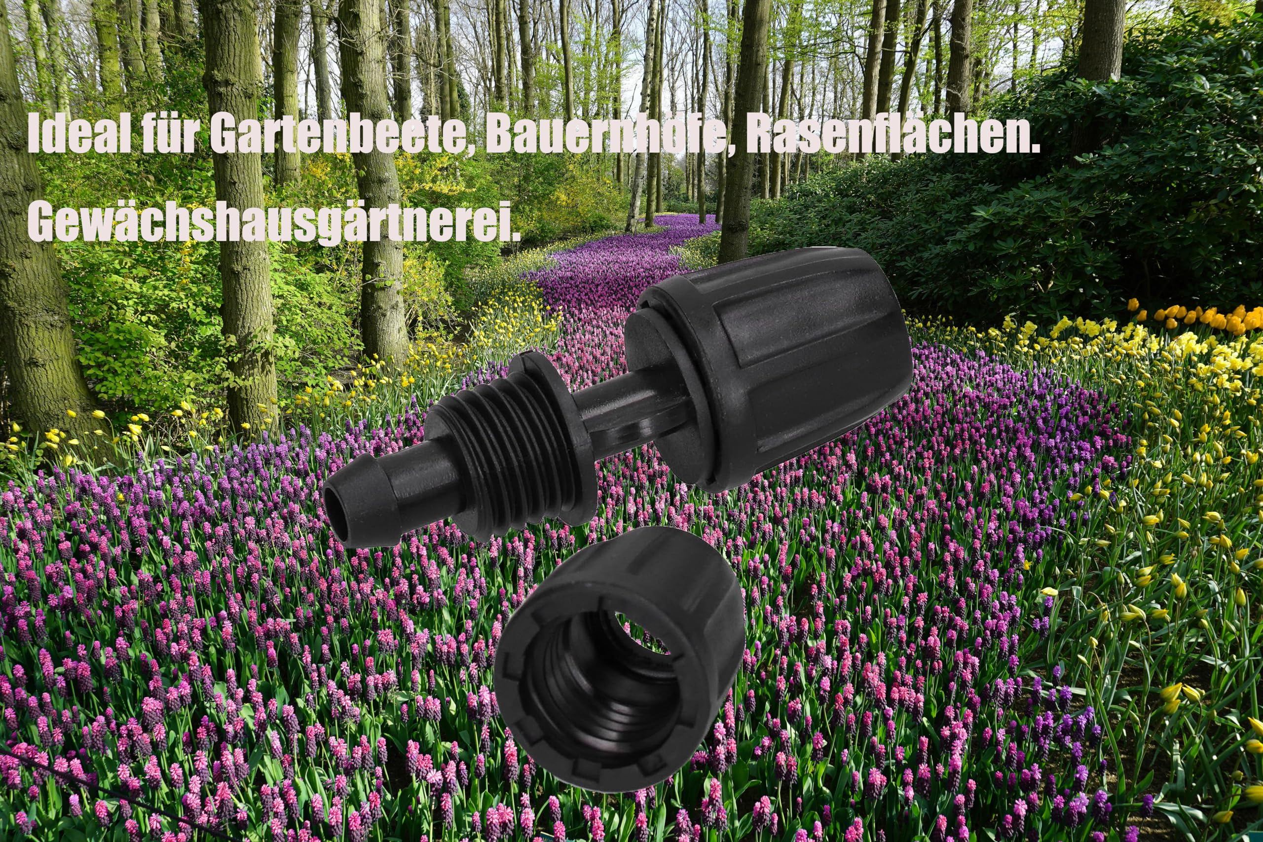 Vitdipy 20Pcs Hose Connector, 8/11 Straight Hose Connector for Garden Beds Farms, Lawns, Greenhouse Gardening and Agricultural - Image 2