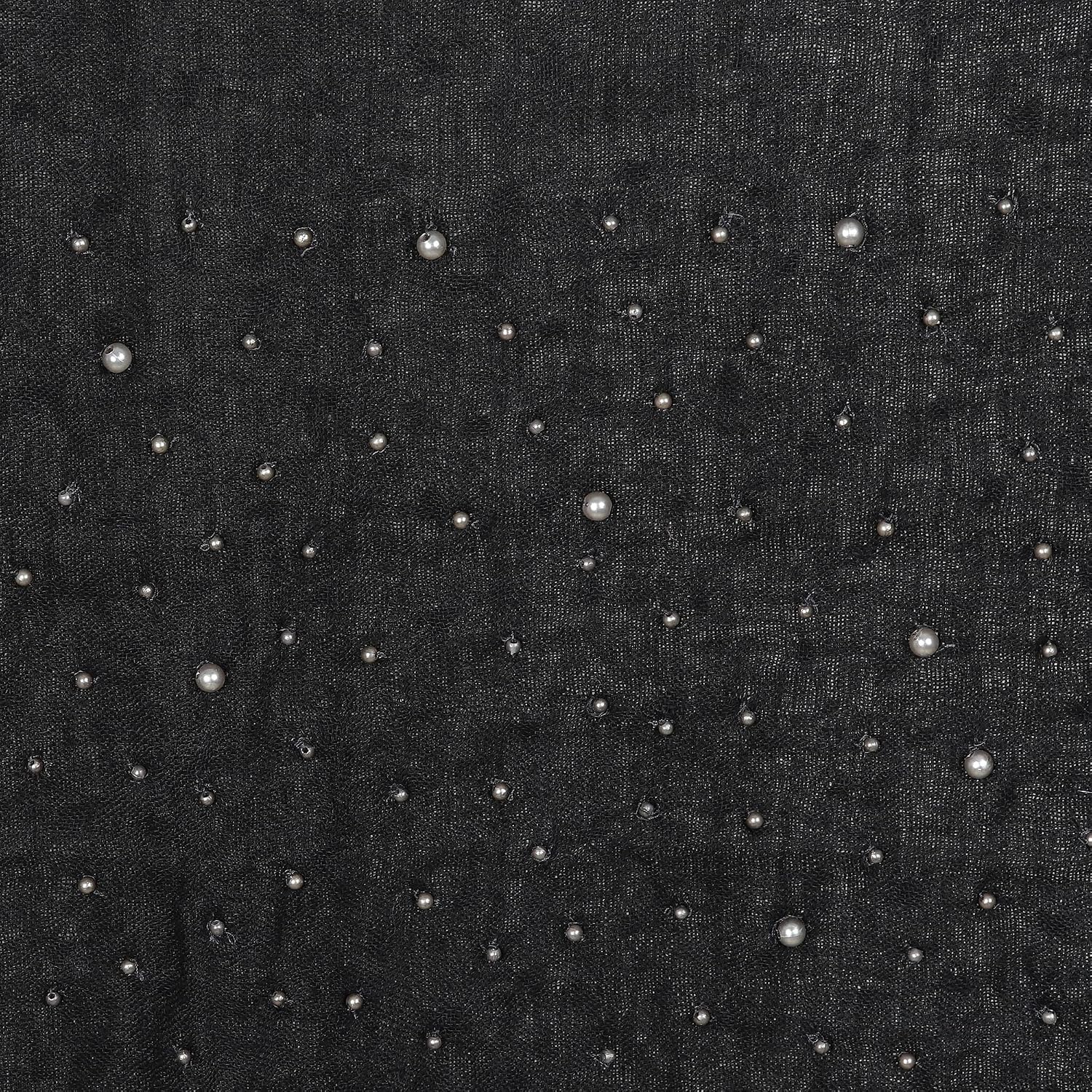 NOVICA Linen shawl, 'Dark Sparks'
