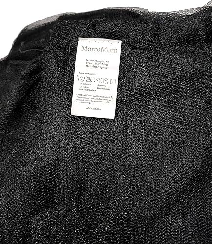 Miniatura 7 de MorroMorn 4 entradas Mosquitera colgante Canopy  Extra grande fácil instalación para cama hogar y viajes, malla cuadrada 380 (negro)