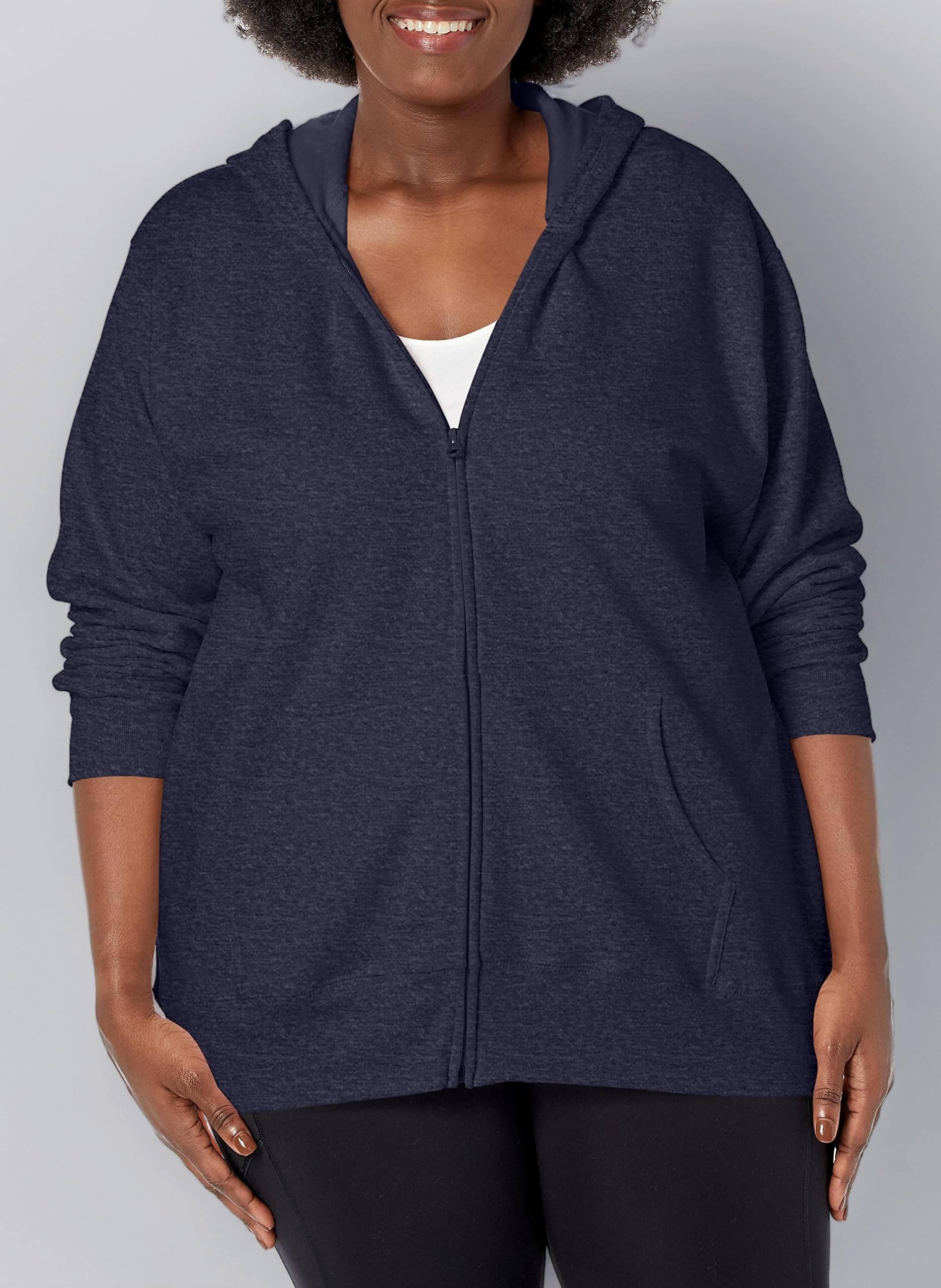 Women's Zip-up Fleece Hoodie, EcoSmart Midweight Hooded Sweatshirt
