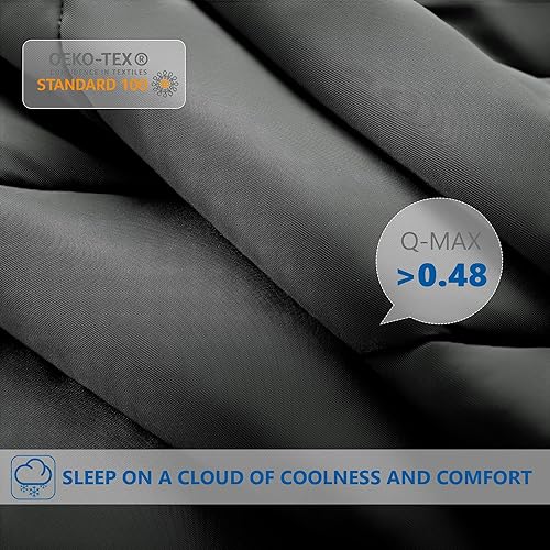 Miniatura 3 de UNIKOME Edredón refrescante reversible de verano, tamaño matrimonialqueen, manta refrescante ligera de doble cara para sudores nocturnos y personas