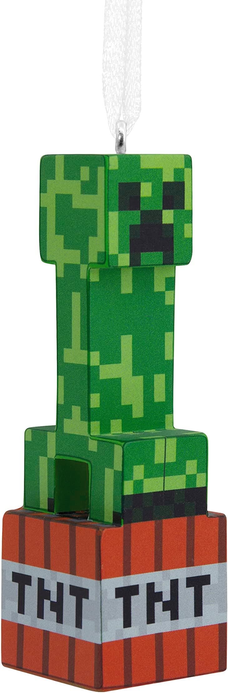 Minecraft Creeper on TNT Christmas Ornament