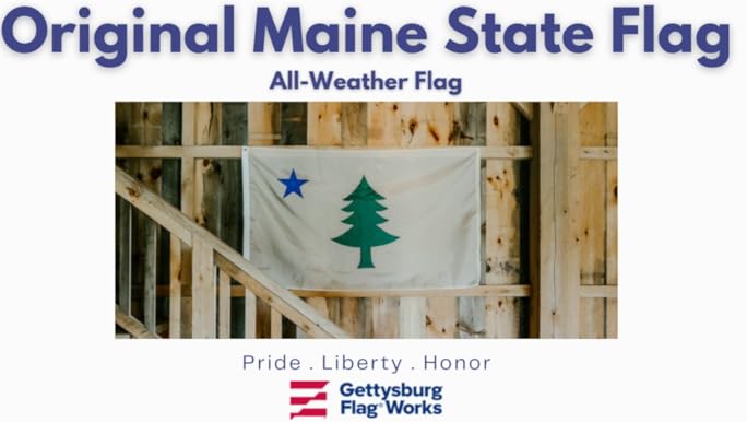 Amazon.com : 3x5' Historic 1901 Original Maine State Flag