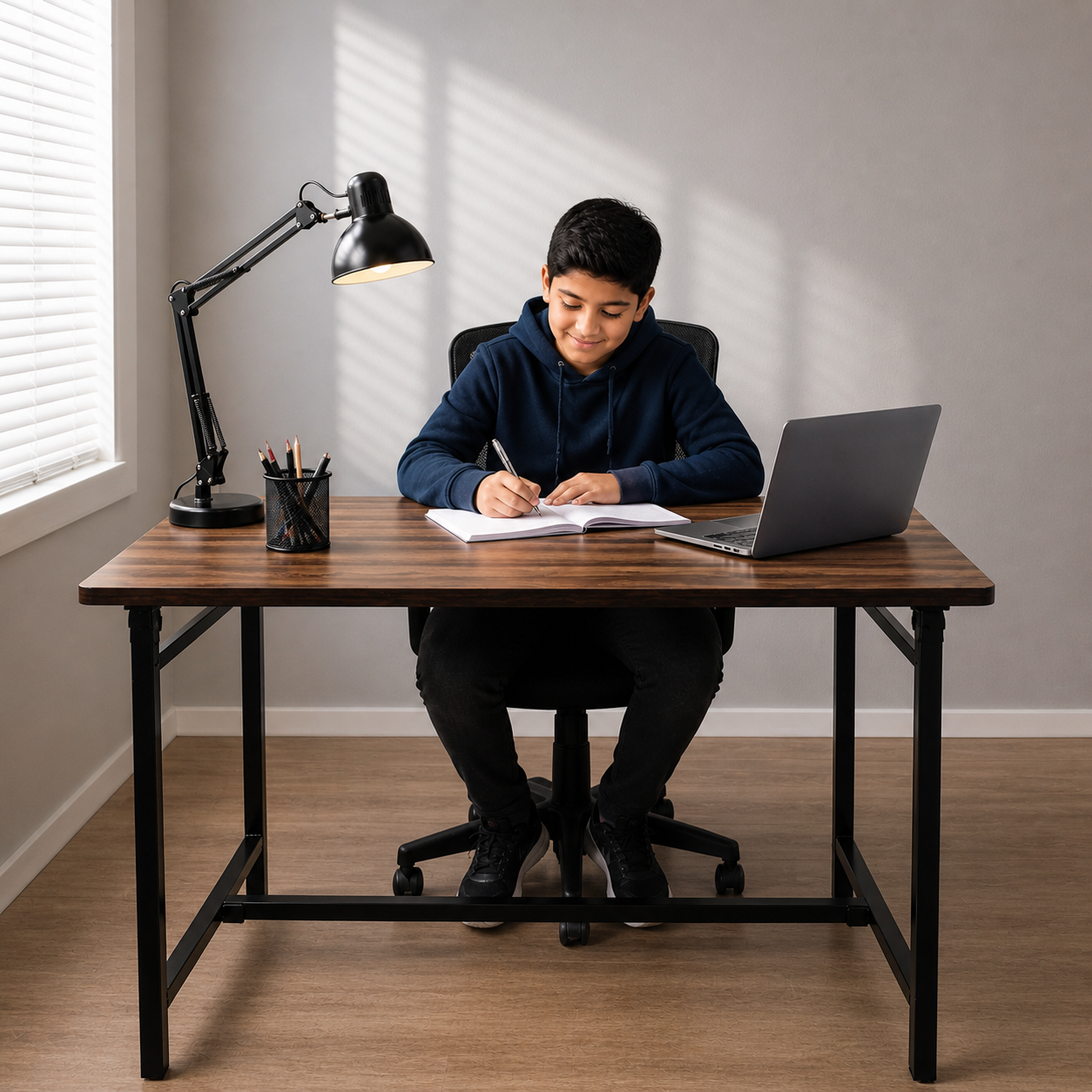 Faburaa Simple Folding Table | 36x24 inch | Engineered Wood Top