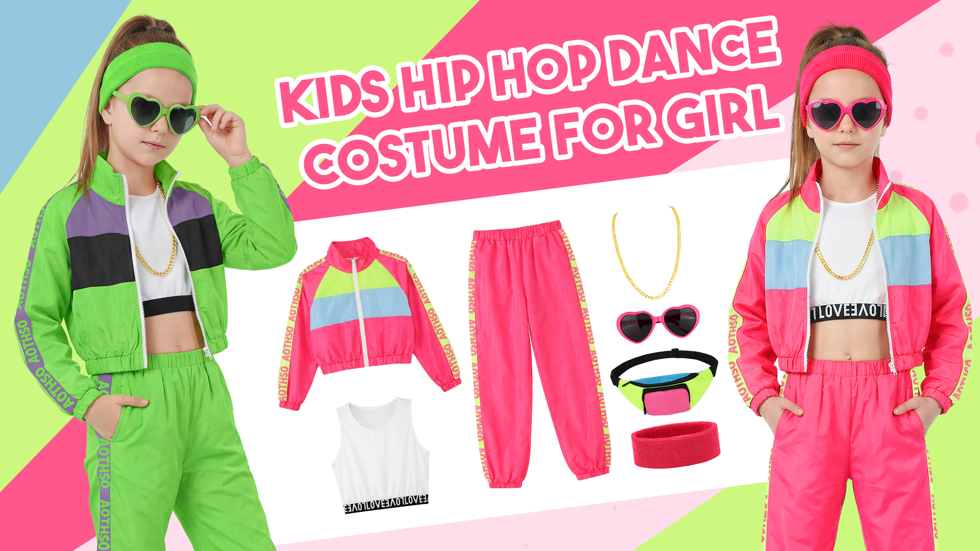 Disfraz completo para niña estilo Hip Hop 9-10 años miniatura 7