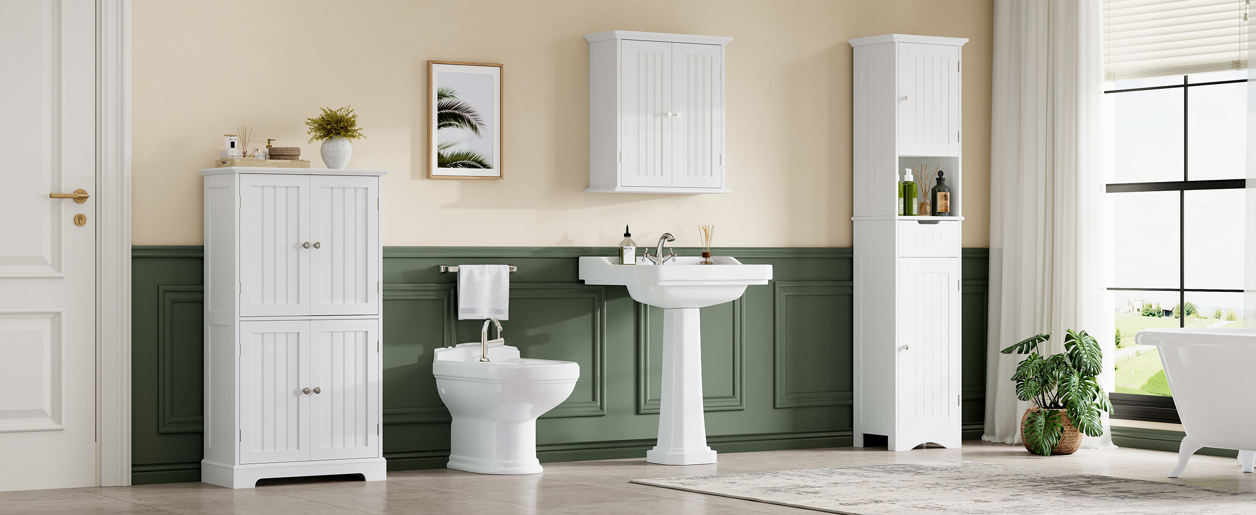 Amazon.com: ChooChoo Bathroom Floor Cabinet, Modern Bathroom